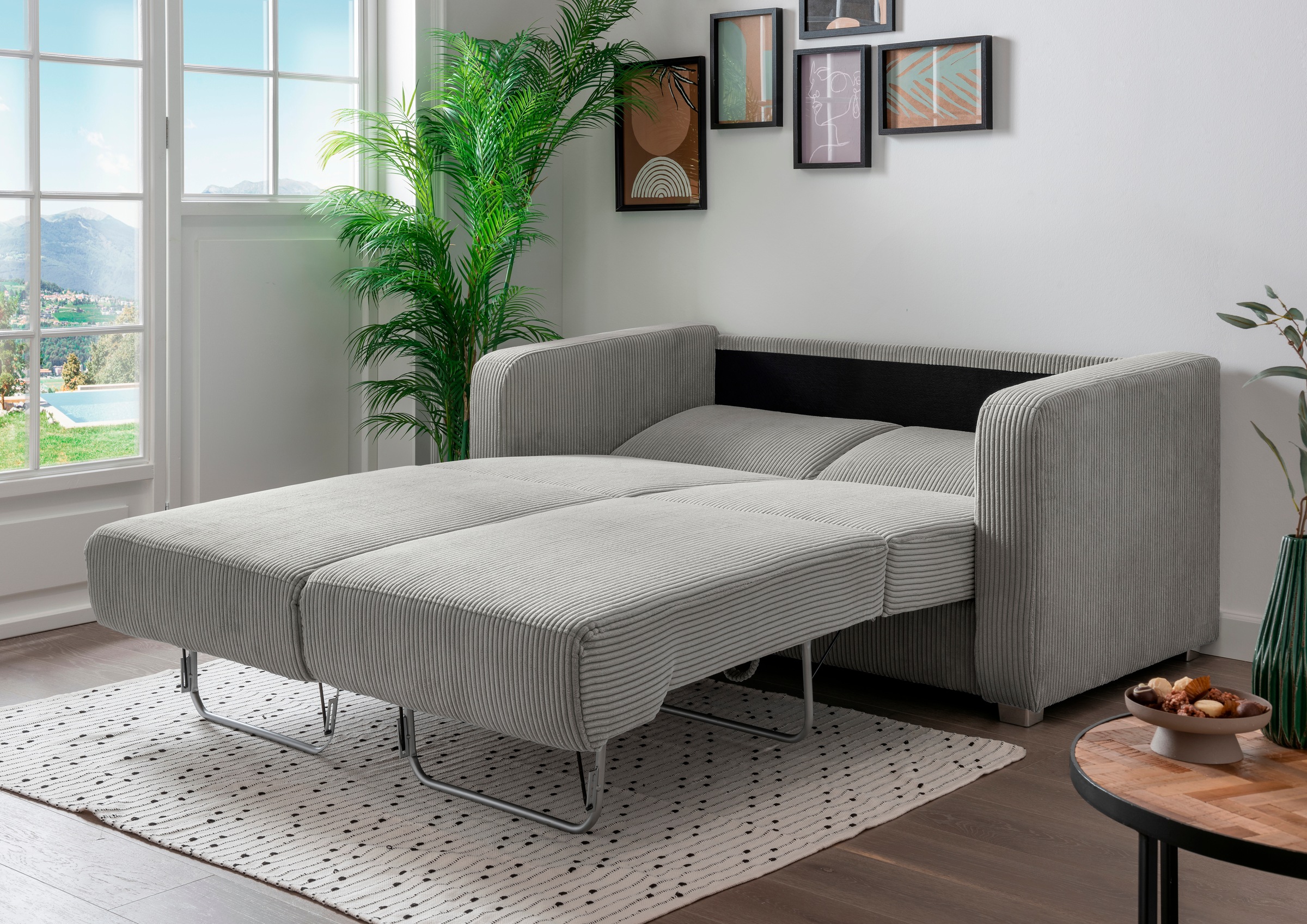 Thumbnail - Home affaire Schlafsofa "Mia Problemlöser Sofa, Einzelauszug, Bettsofa, zeitlos und bequem" mit 2 Einzelauszügen als Län...