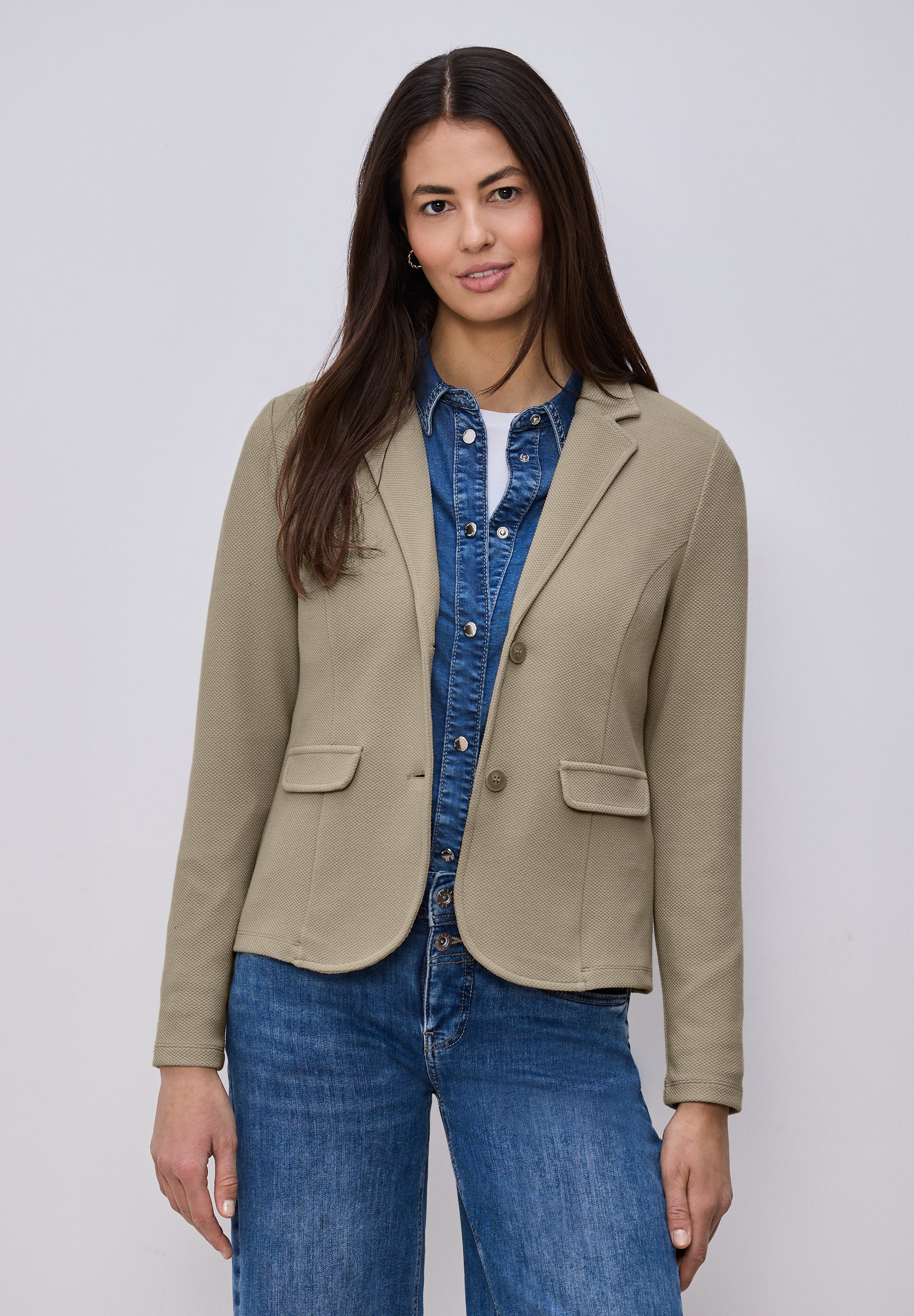 Street One Short Blazer Beige 40