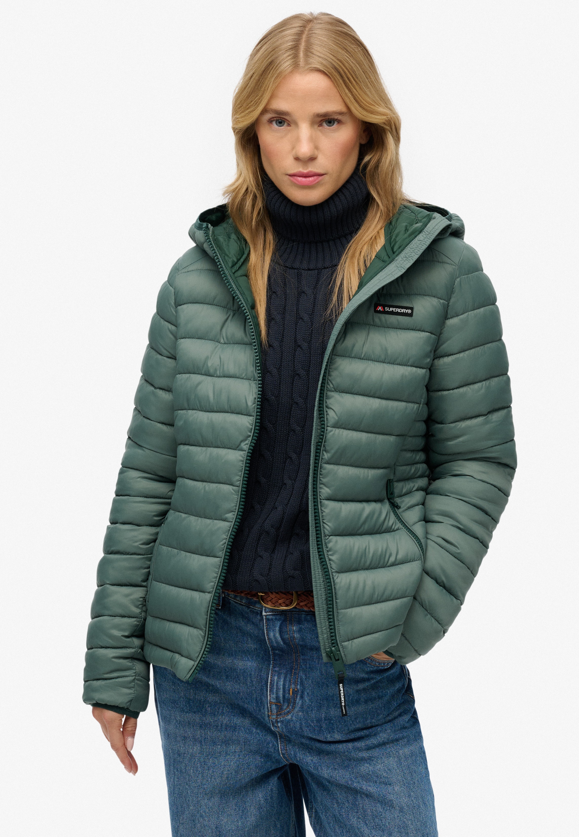 Superdry Steppjacke "HOODED FUJI LITE PADDED JACKET" mit Kapuze günstig online kaufen