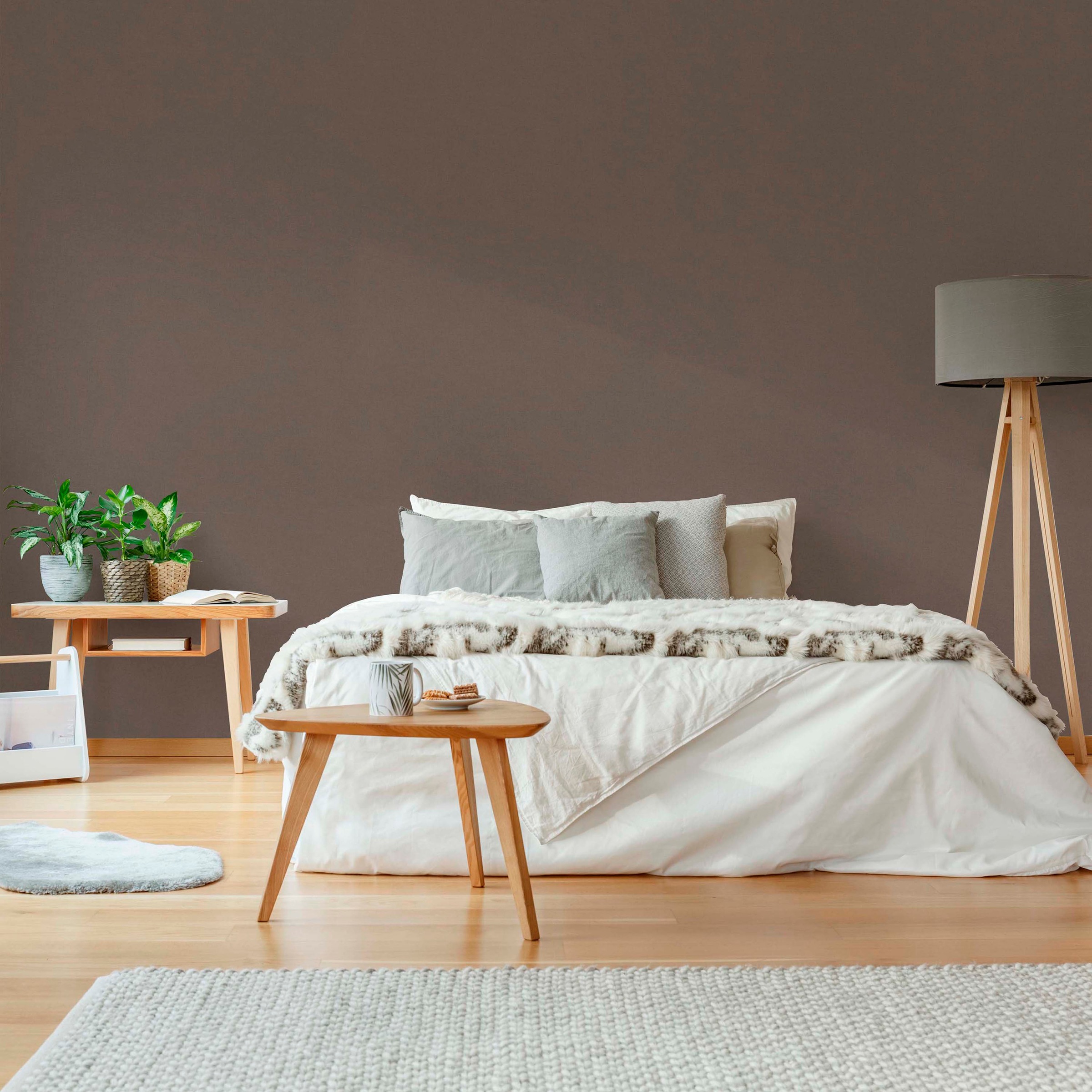 WOW Vliestapete »WOW Textil Braun Vliestapete«, unifarben, WOW Textil Braun Vliestapete