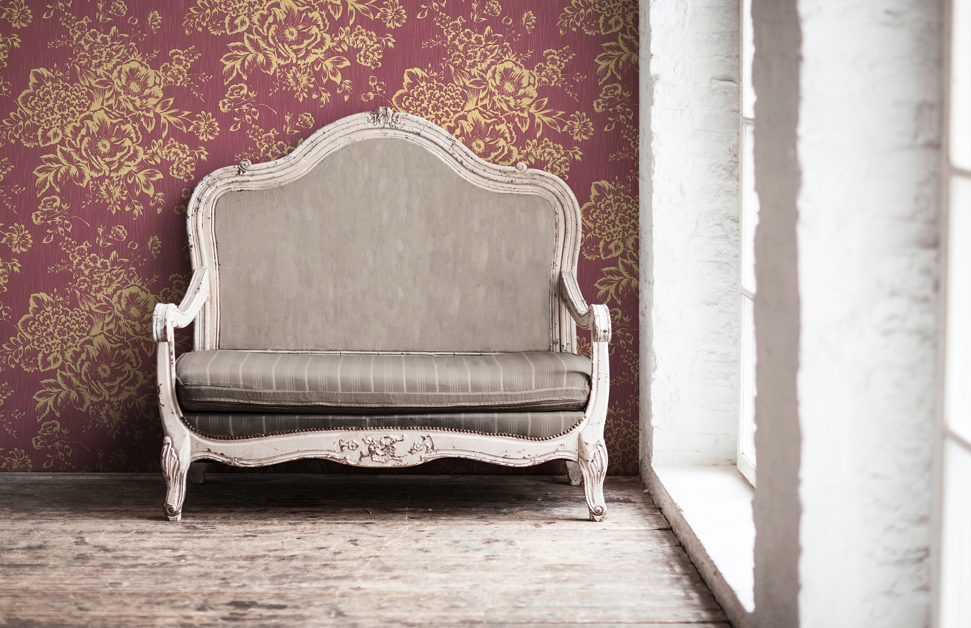 Architects Paper Textiltapete »Metallic Silk« floral | glänzend | matt samtig Barocktapete Tapete Blumen