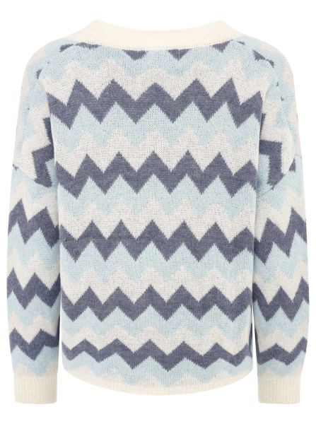 Zwillingsherz Strickjacke »"Buntes ZickZack"«, mit figurumspielendem Schnitt