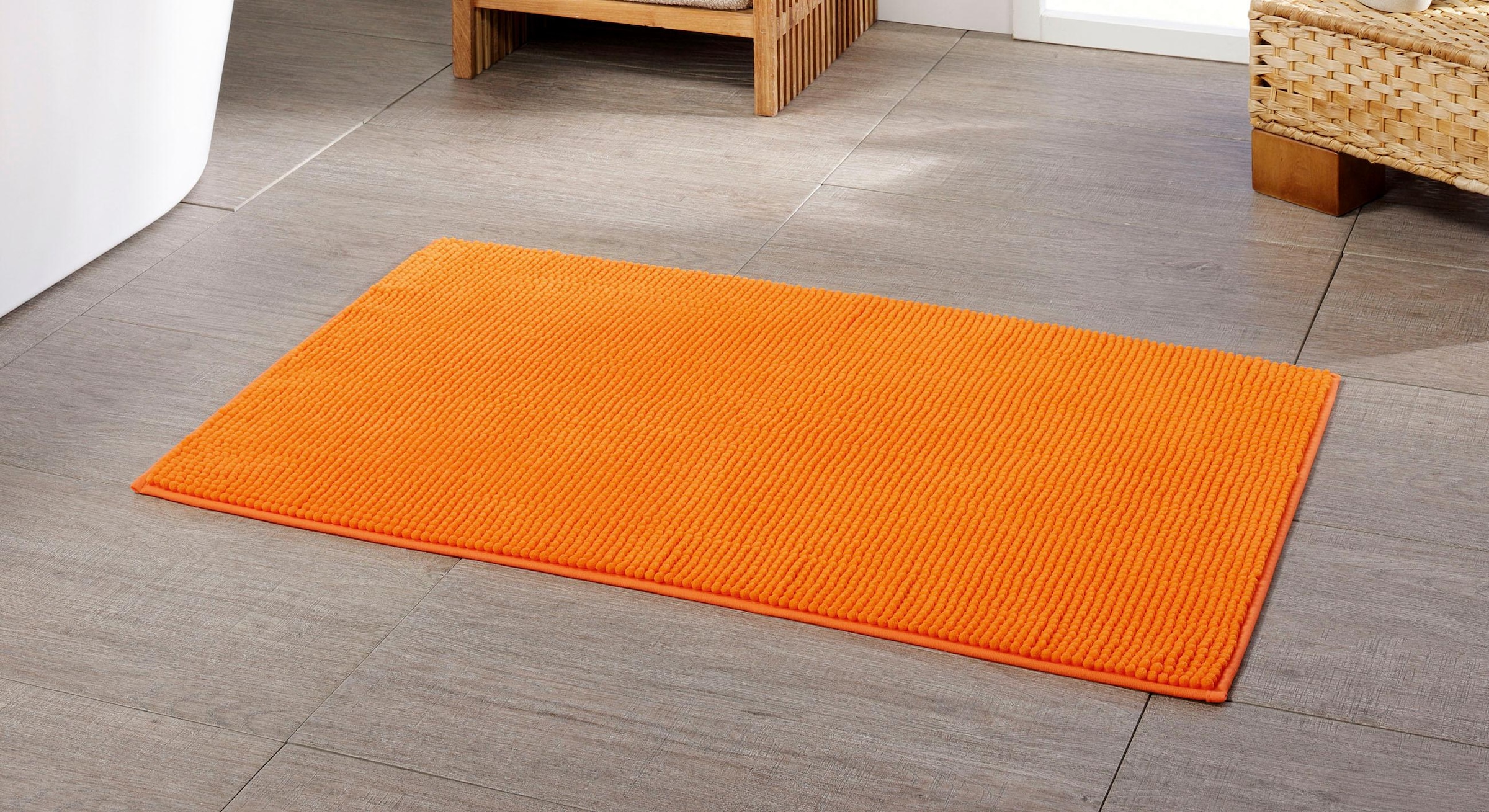 Gözze Badematte "Chenille" Höhe 15 mm rutschhemmend beschichtet fußbodenhei günstig online kaufen