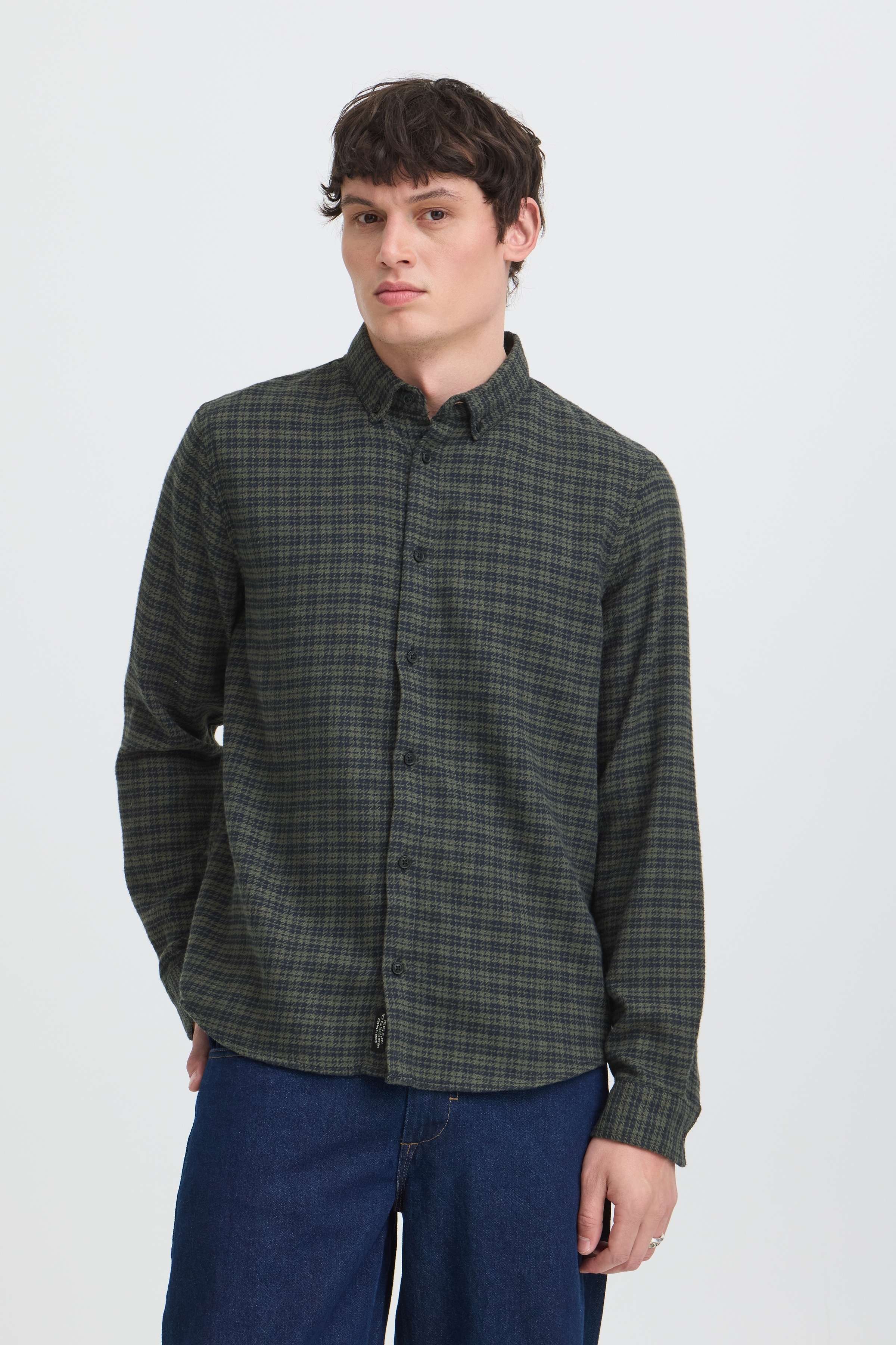 Blend Langarmhemd "BHCLARK SHIRT" Materialmix, regular fit