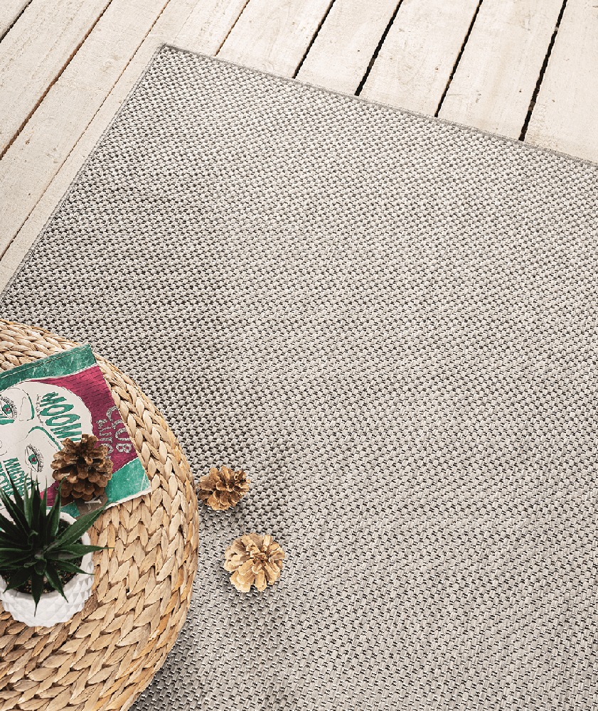 Thumbnail - the carpet Teppich "Mistra round" rund 1 mm Höhe moderner robuster In und Outdoor Teppich