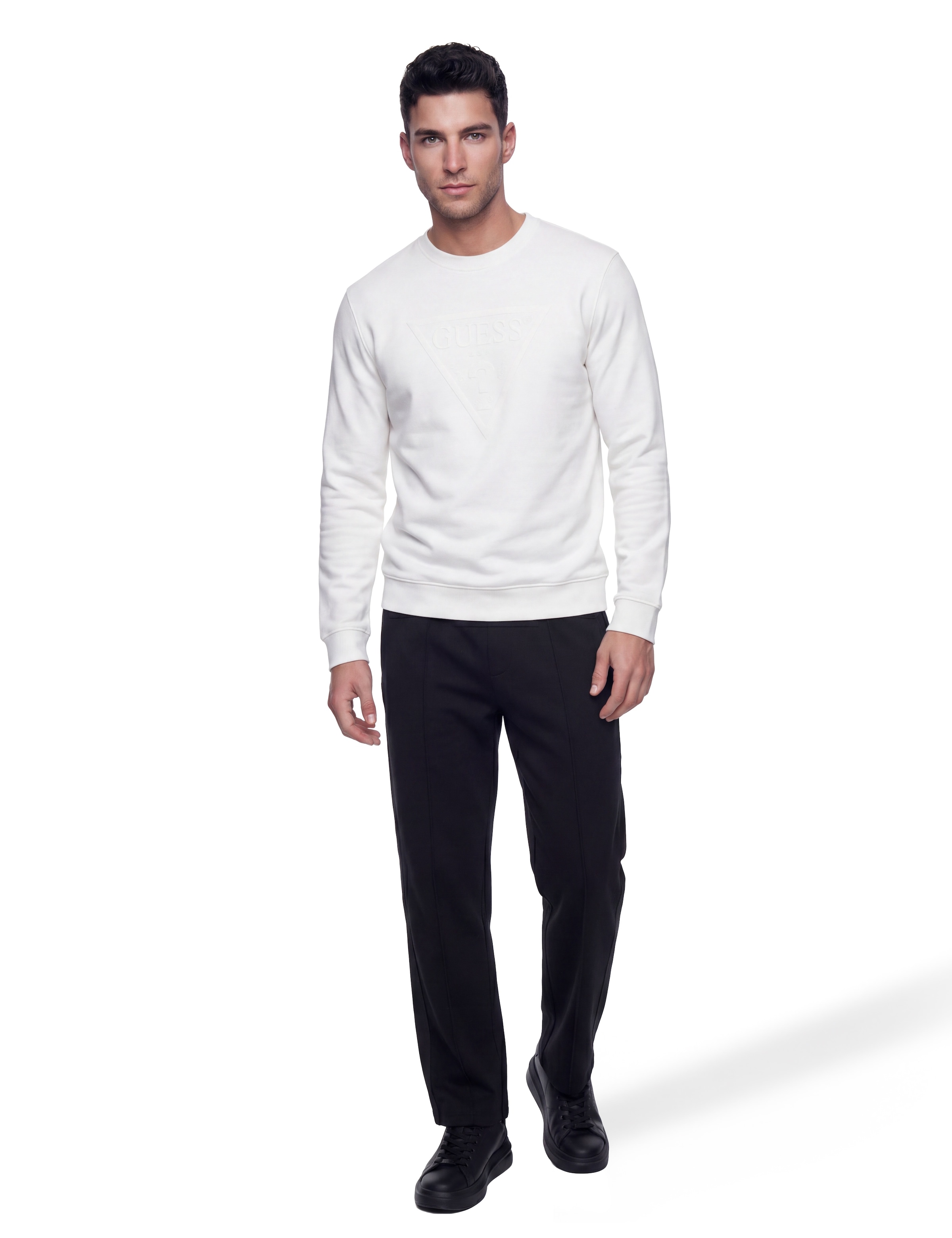 Guess Sweatshirt »AUDLEY«, Rundhalsausschnitt, Regular Fit, Logodruck
