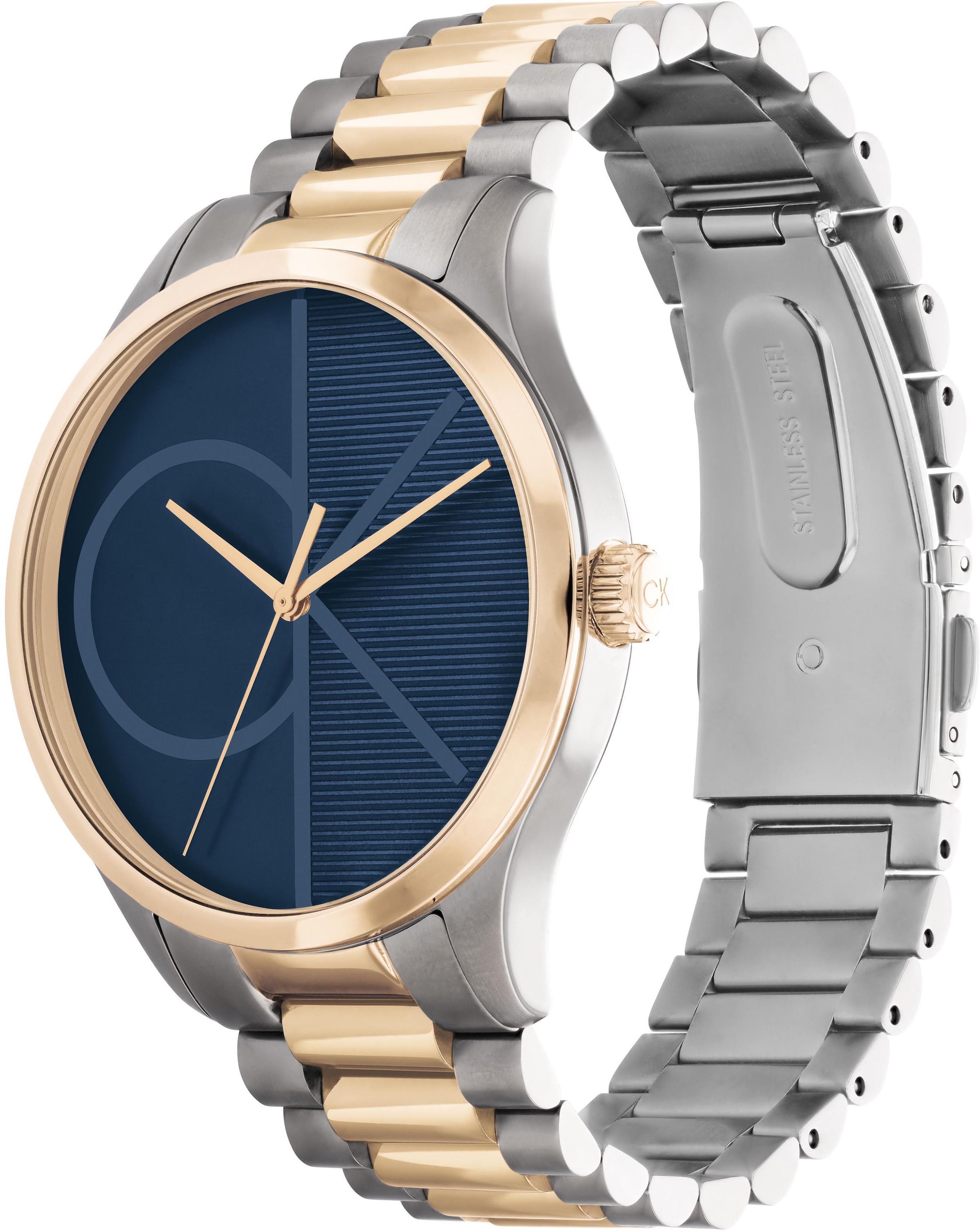 Calvin Klein Quarzuhr »ICONIC, 25200165«, Armbanduhr, Herrenuhr, Mineralglas, bicolor, IP-Beschichtung