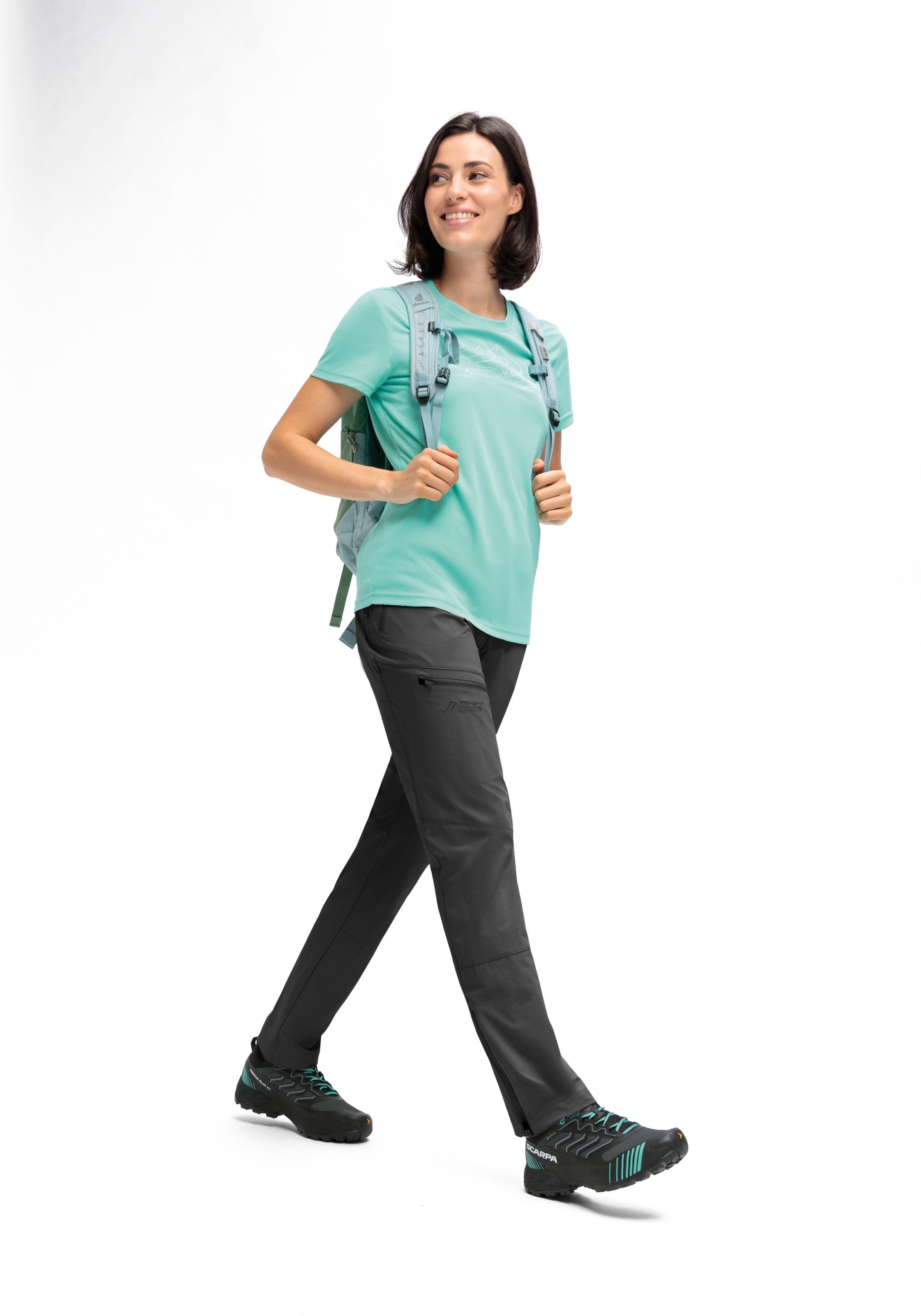 Maier Sports Outdoorhose »Inara slim Vario«, Damen Wanderhose, Funktionshose mit Variobund und 4 Taschen, Slim Fit