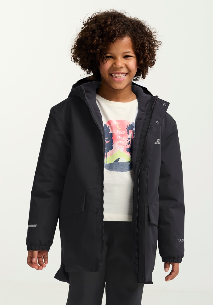 Jack Wolfskin Outdoorjacke »CANVEY JKT KIDS«, mit Kapuze