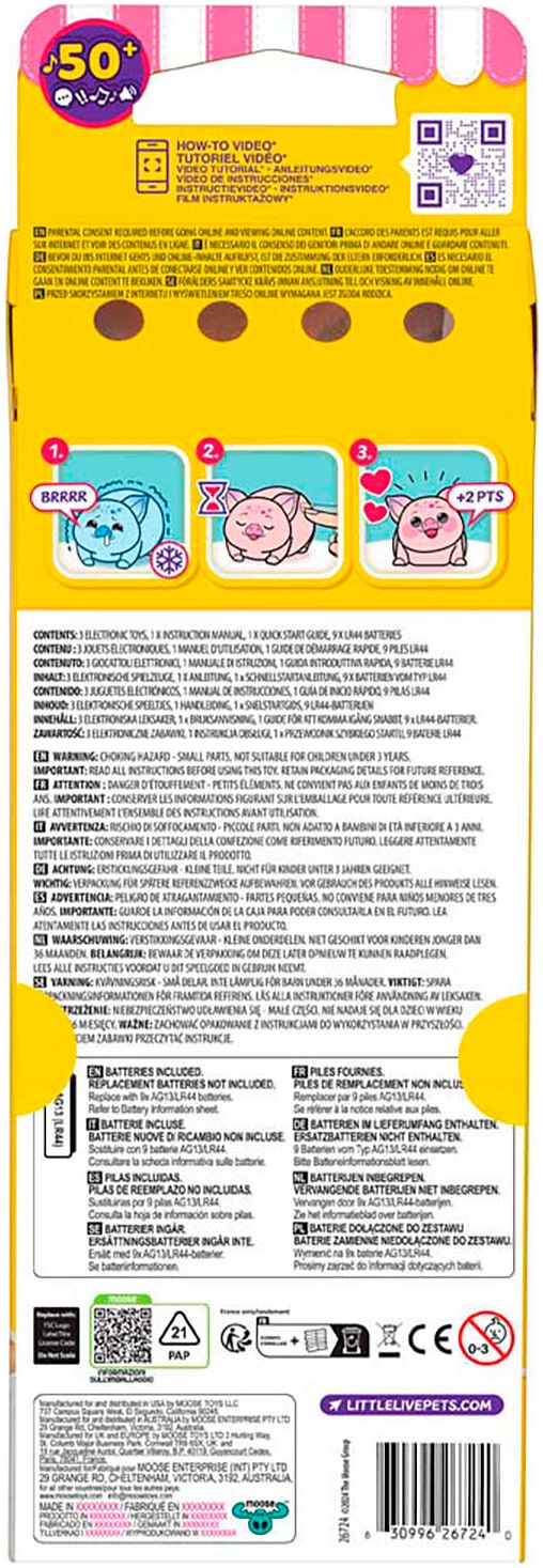 Moose Spielfigur »Little Live Pets, NeeDees, 3er-Pack«, (Set, 3 tlg.)