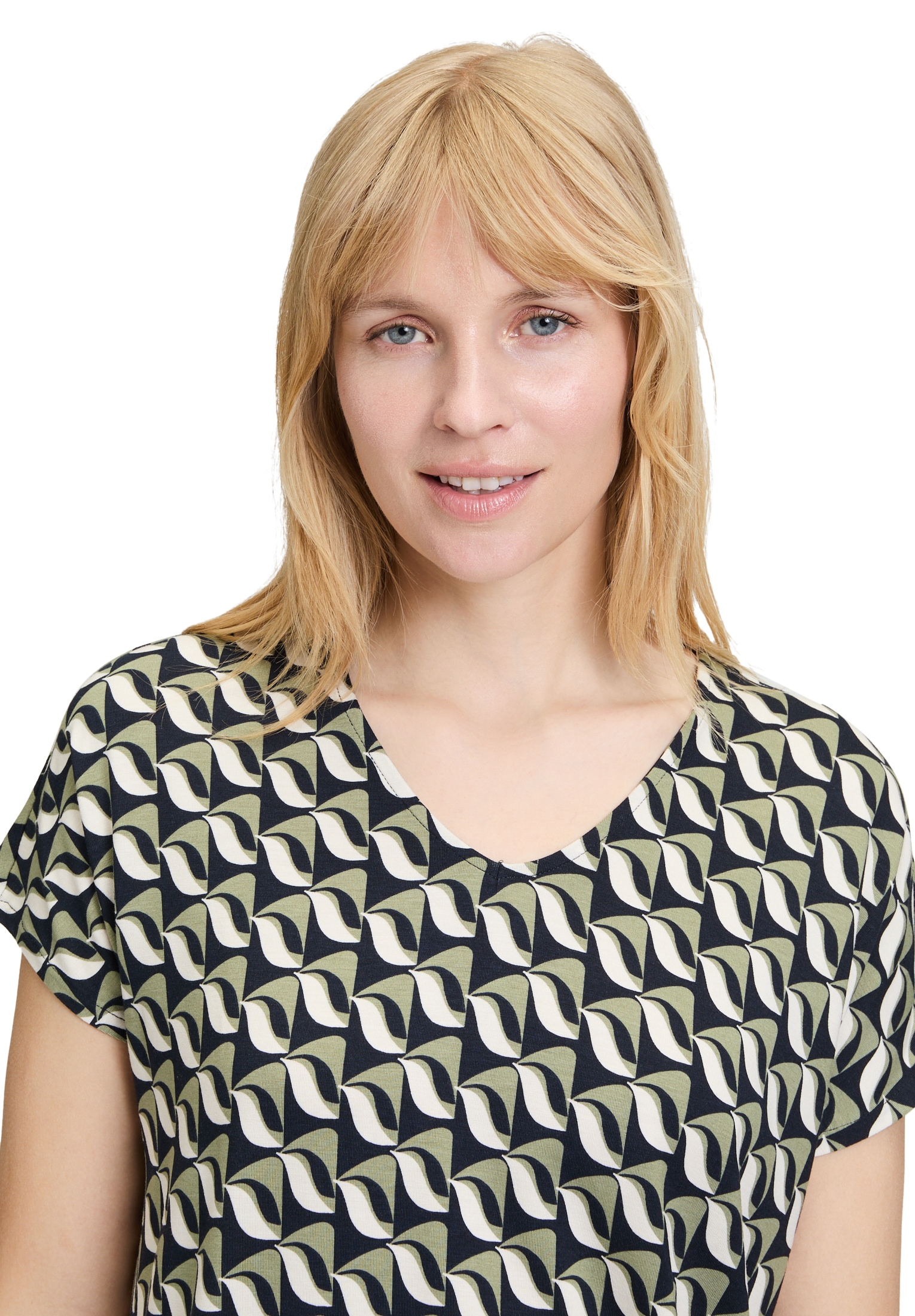 Betty Barclay Kurzarmshirt »Betty Barclay Printshirt mit V-Ausschnitt«, (1 tlg.)