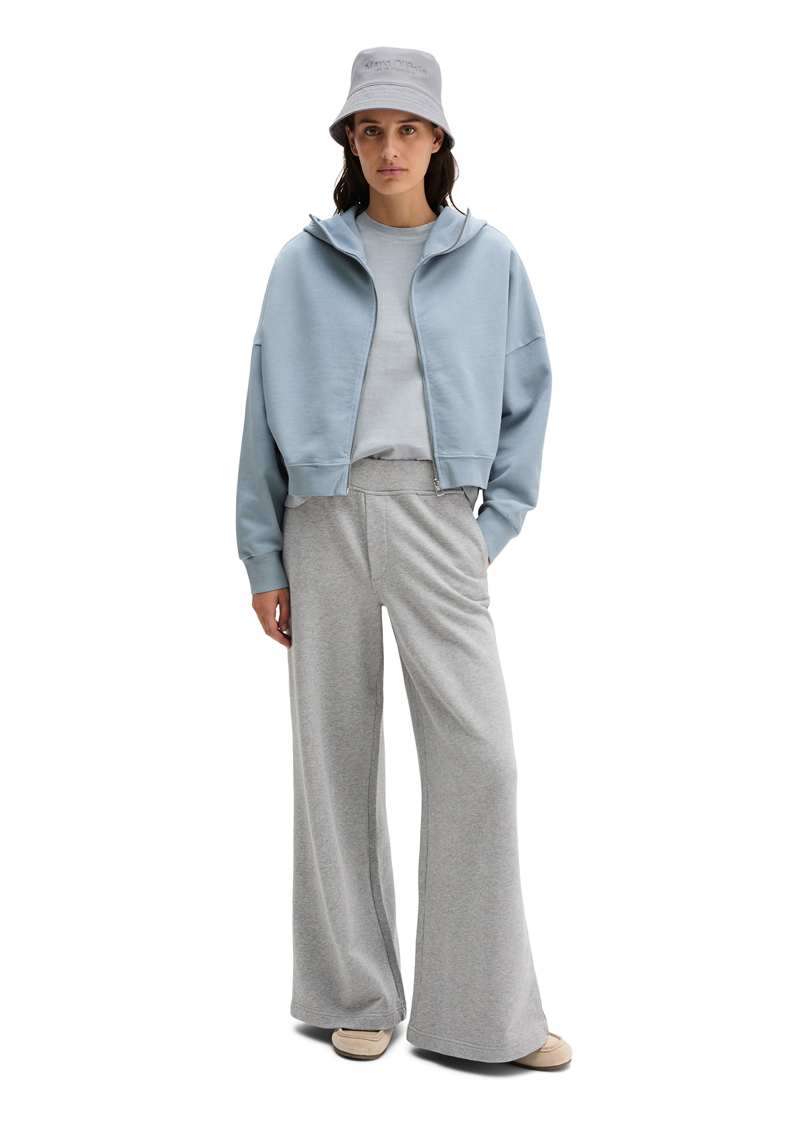 Marc O'Polo Sweatjacke »mit recycelter Baumwolle«