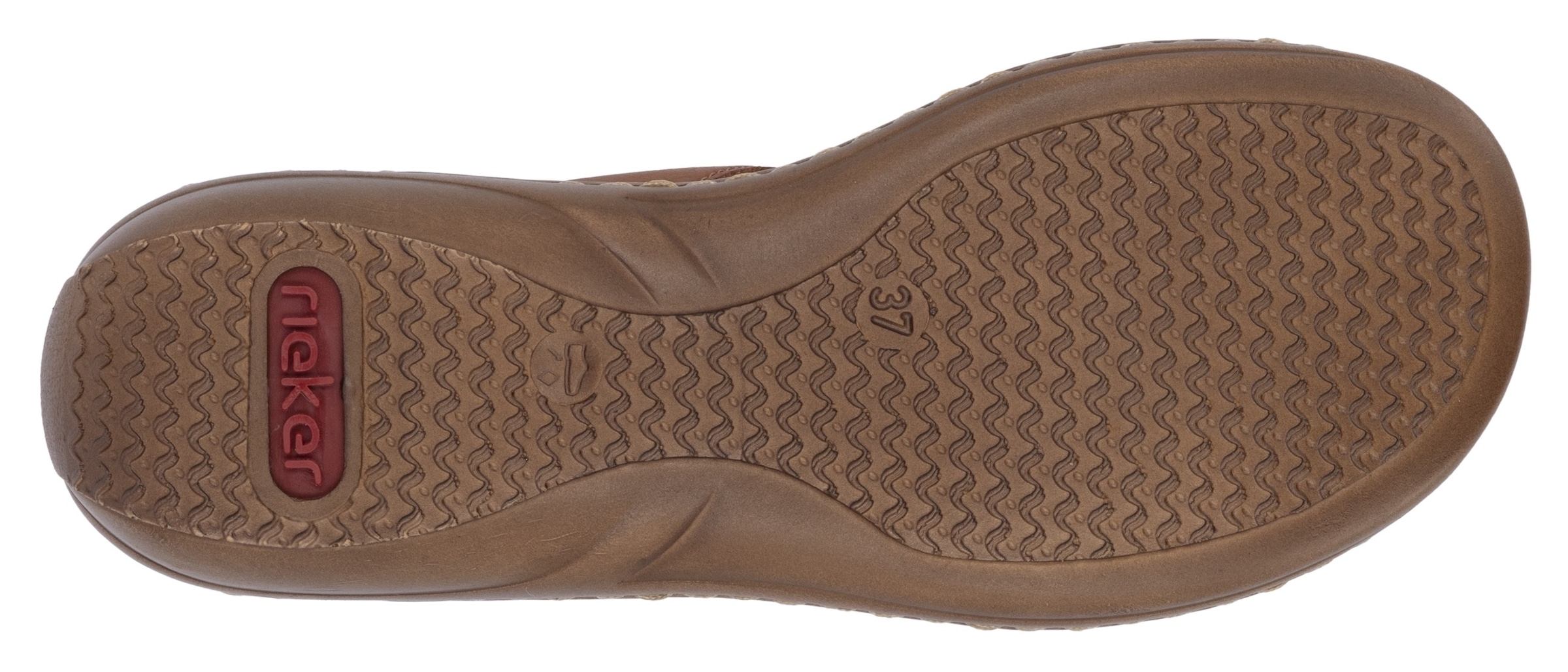 Rieker Pantolette, Sommerschuh, Strandschuh, Klettschuh mit Perforation