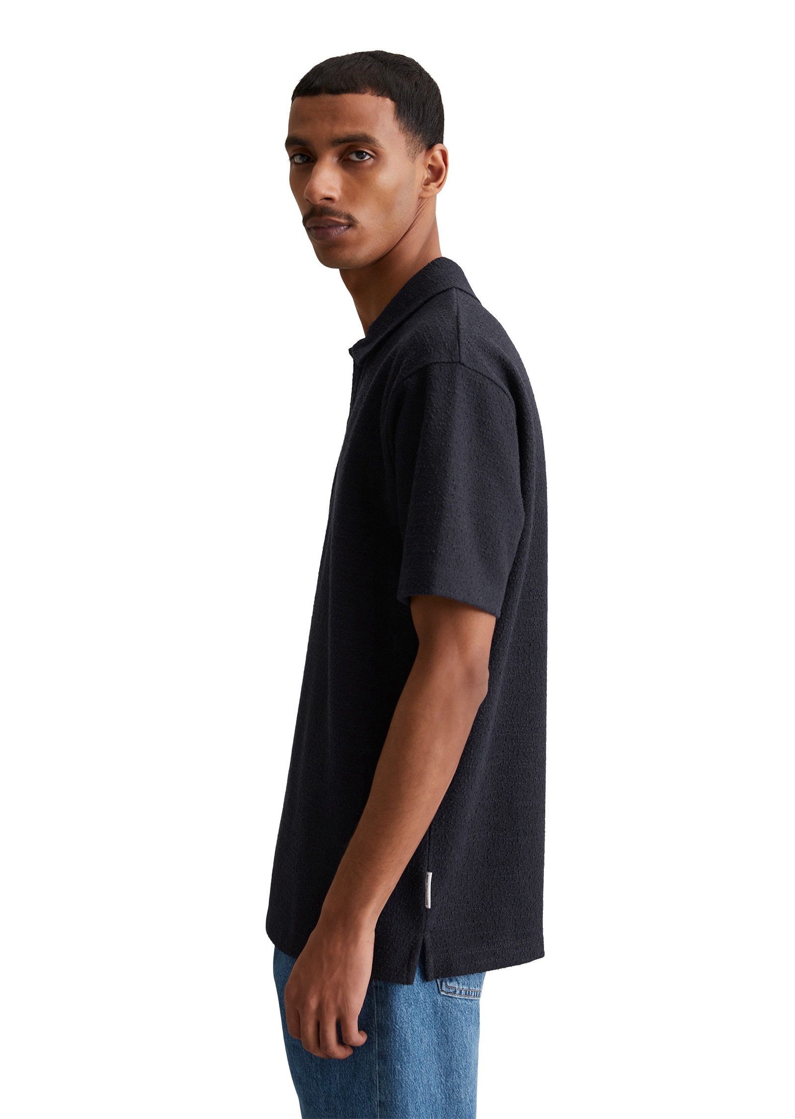 Marc OPolo DENIM Poloshirt "mit feiner Bouclé-Struktur" günstig online kaufen