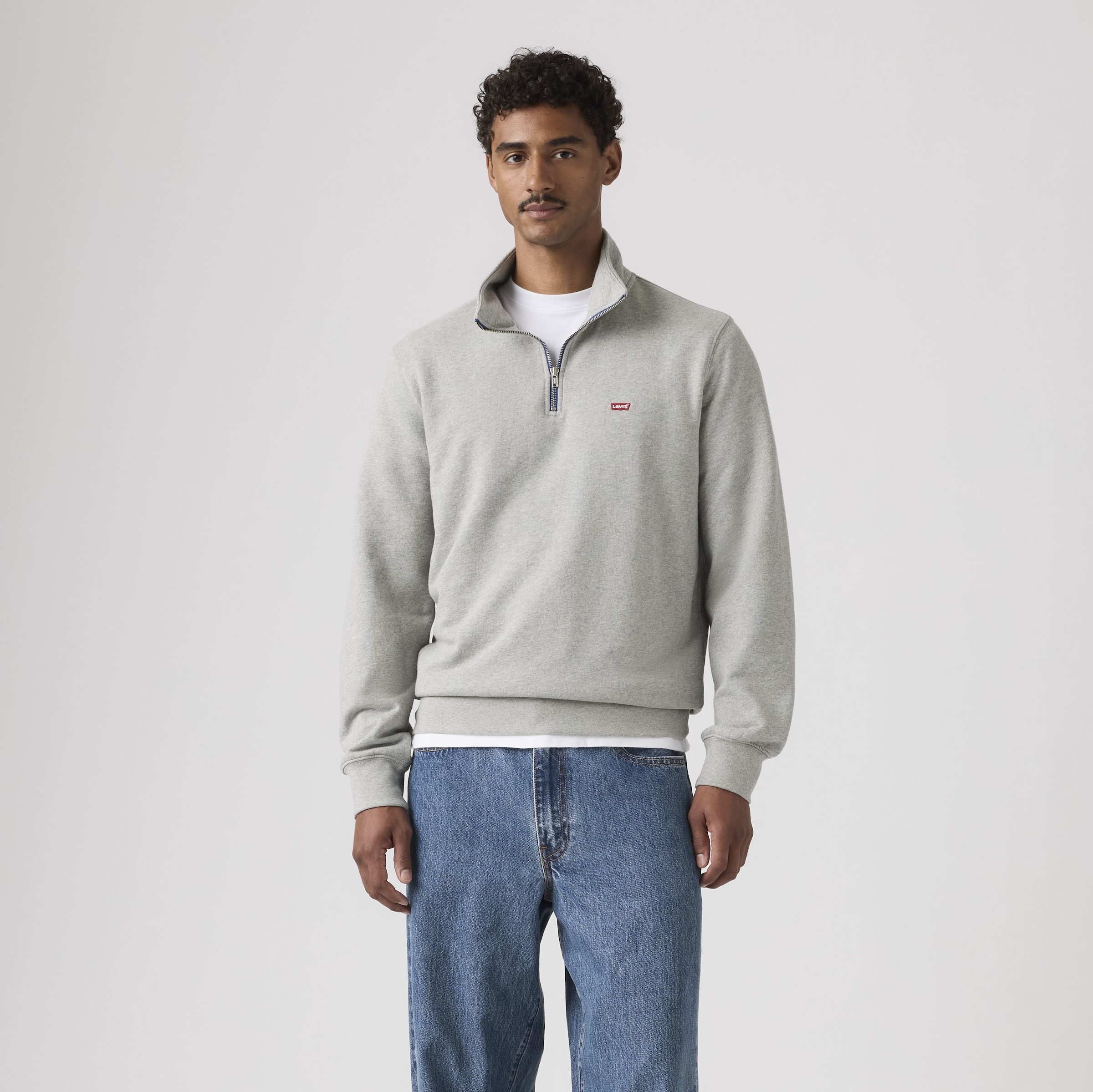 Levis Sweatshirt "ORIGINAL HM 1/4 ZIP", mit Troyer-Kragen und Logo-Stickere günstig online kaufen