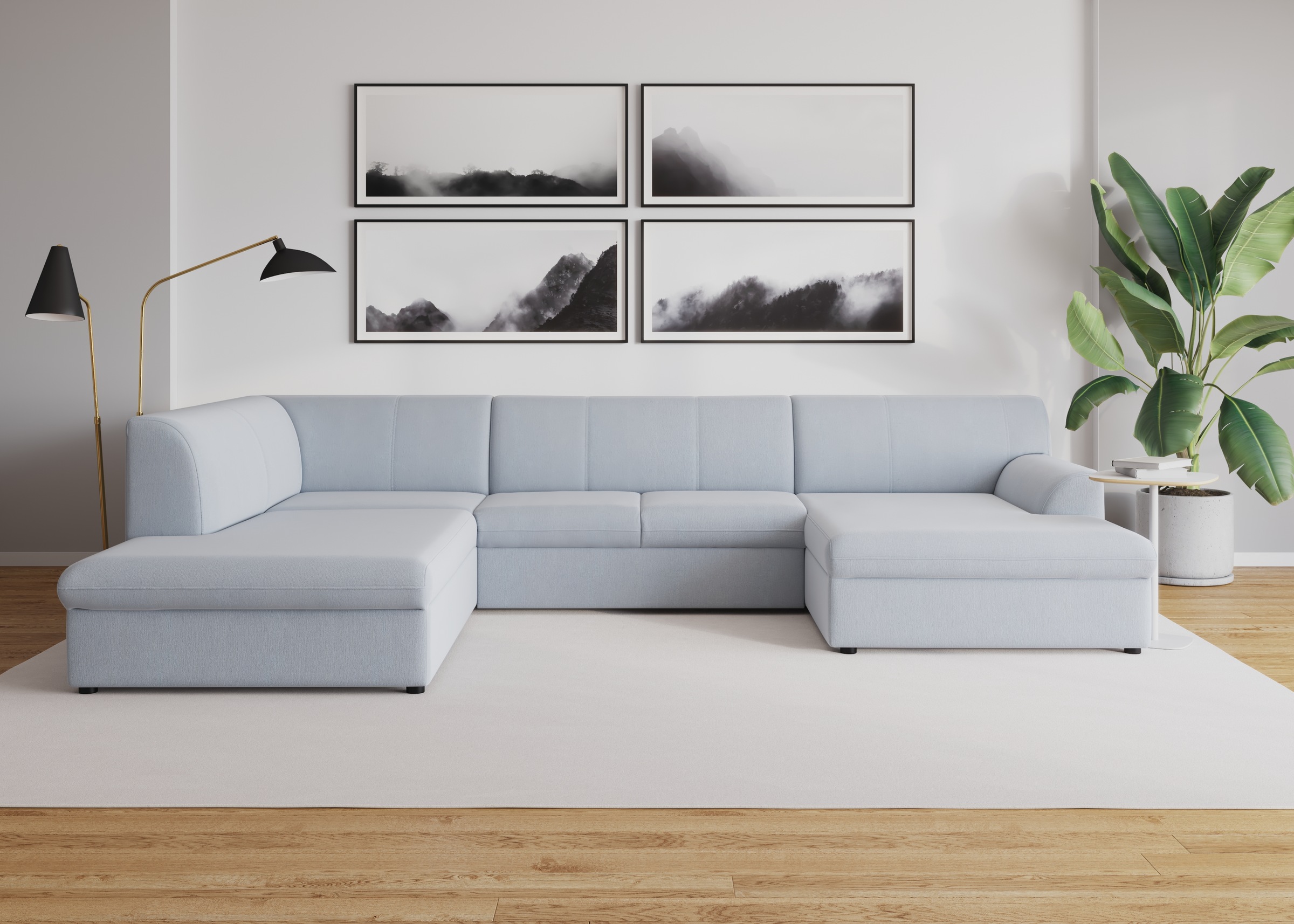DOMO collection Wohnlandschaft "Topper, elegant und zeitlos, komfortabel, U günstig online kaufen