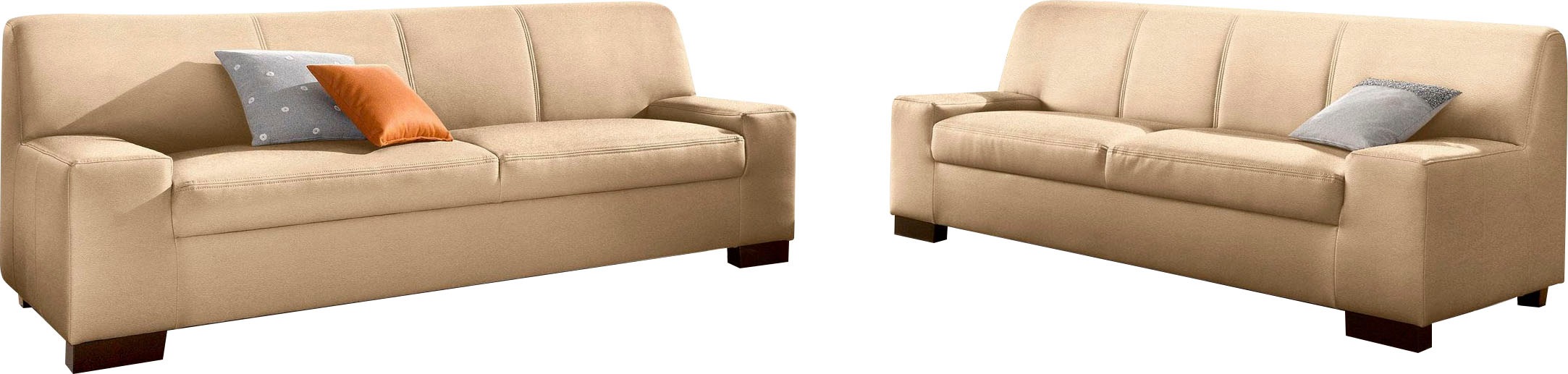 DOMO collection Polstergarnitur "Norma Top,elegant und modern, flache Armle günstig online kaufen