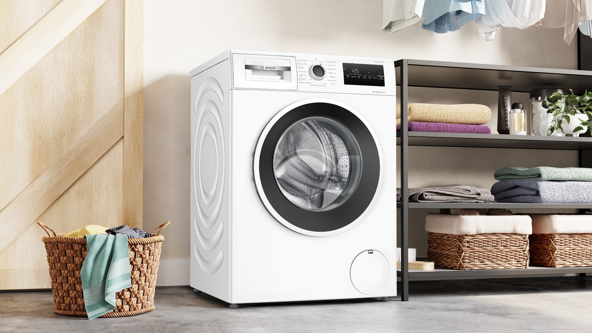 BOSCH Waschmaschine Serie 4 »WAN28226« 9 kg 1400 U/min Bis zu 50% weniger Knitterfalten dank Iron Assist und EEK A