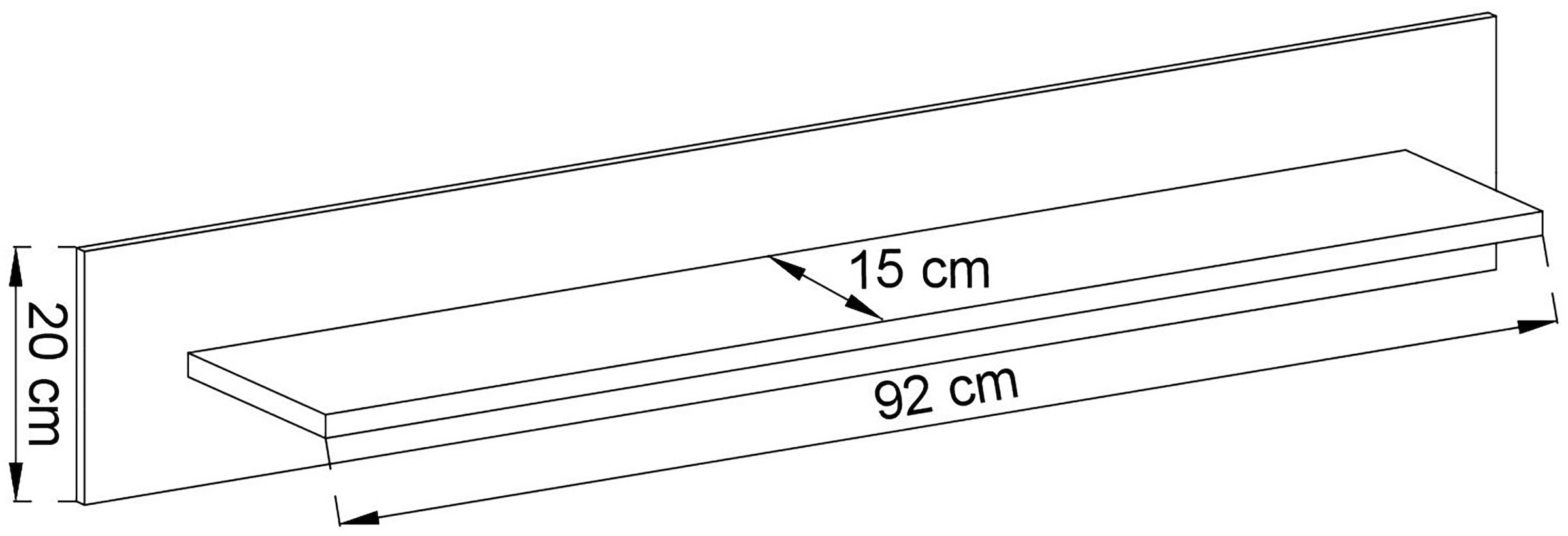 INOSIGN Wandregal »Torge, Wandboard, Wandhalter, Hängeregal, Dekoregal«, (1 St.), skandinavisches Design, Ablagefläche, für kleine Räume, Breite 107 cm