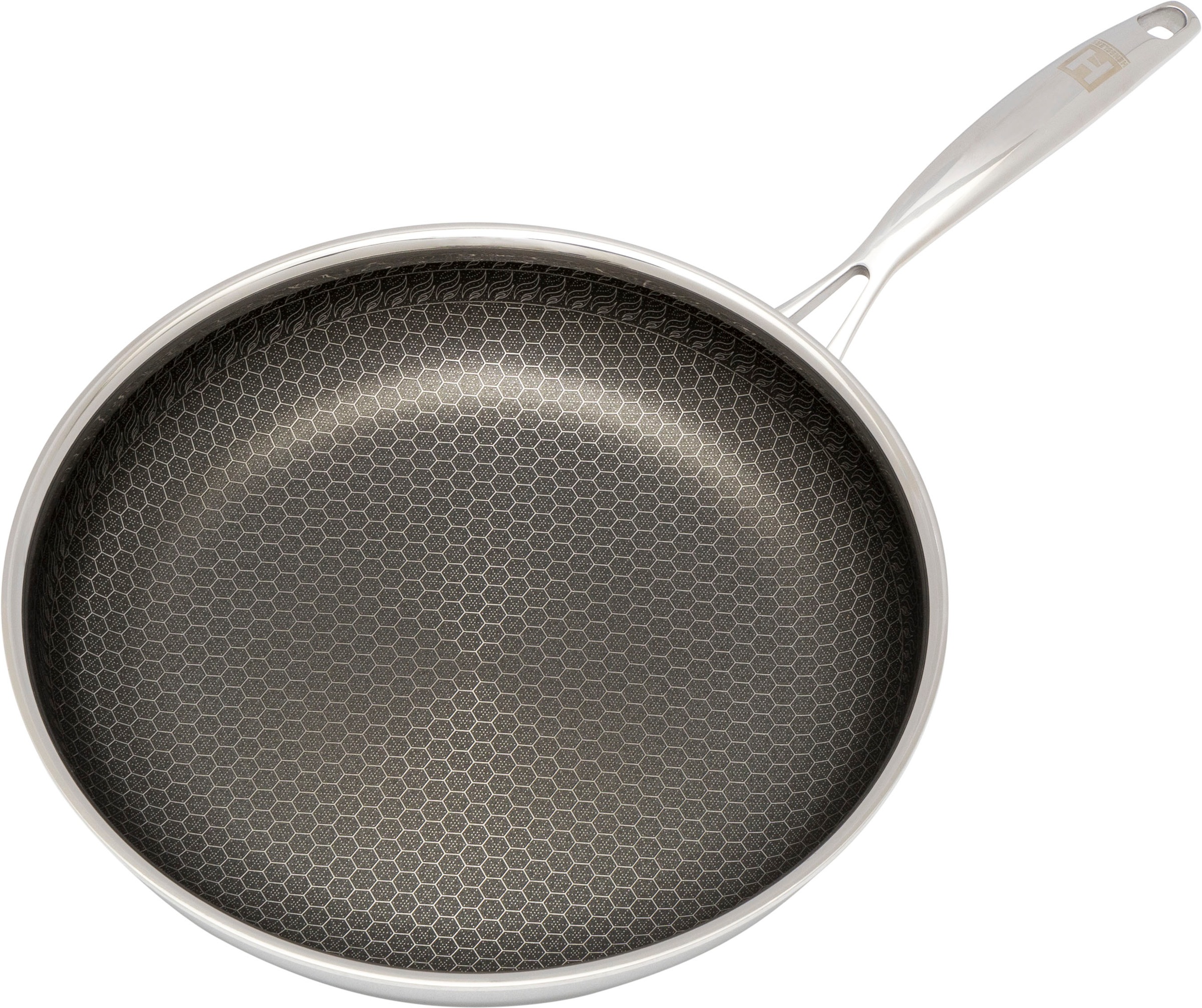HENSSLERS Bratpfanne Edelstahl 1 Stk. tlg. 3-Schicht Material, Wabenstruktu günstig online kaufen