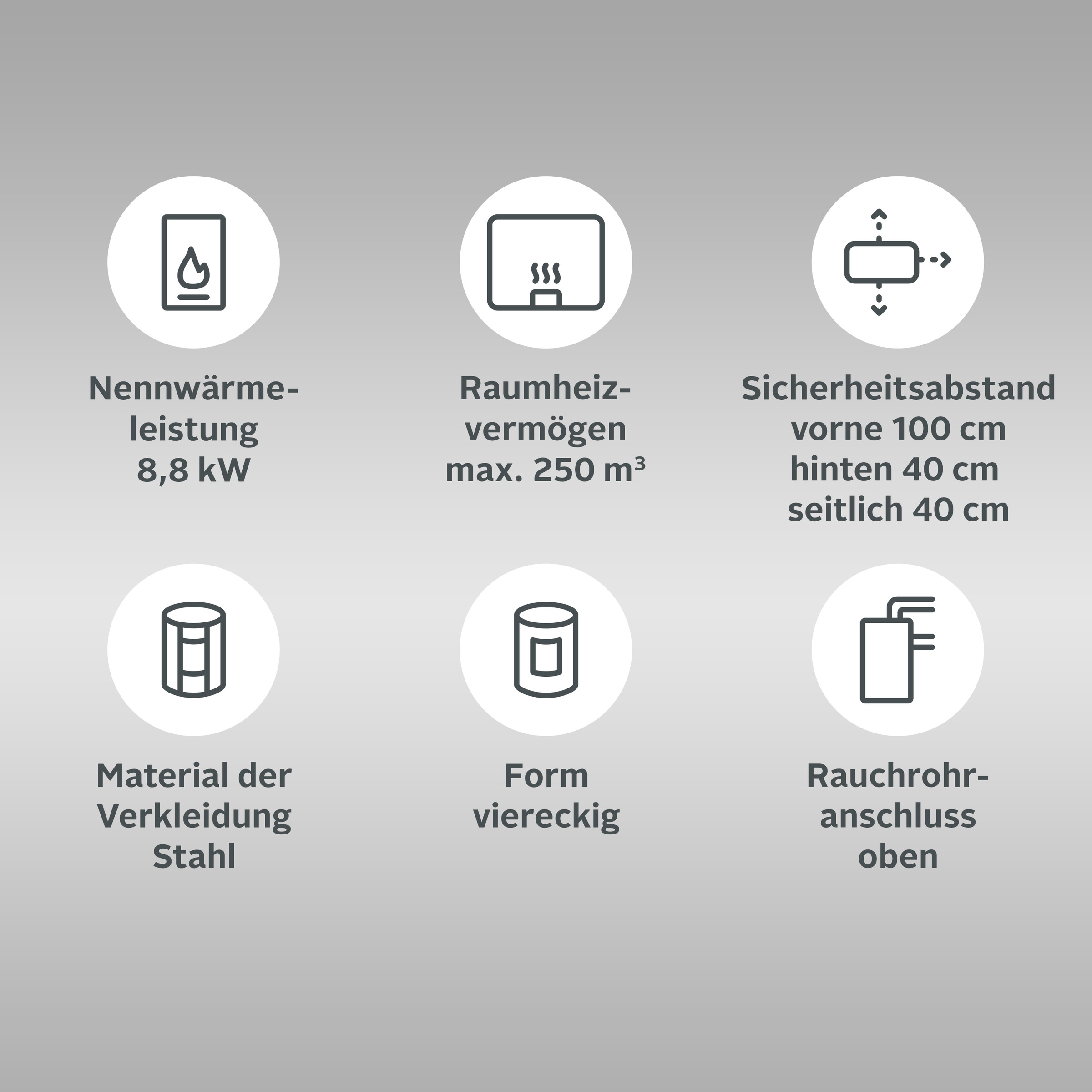 nicht definiert Festbrennstoffherd »Heathus Küchenofen »Cook Premium« Pure Black«, Ofenherd zum Heizen, Kochen & Backen