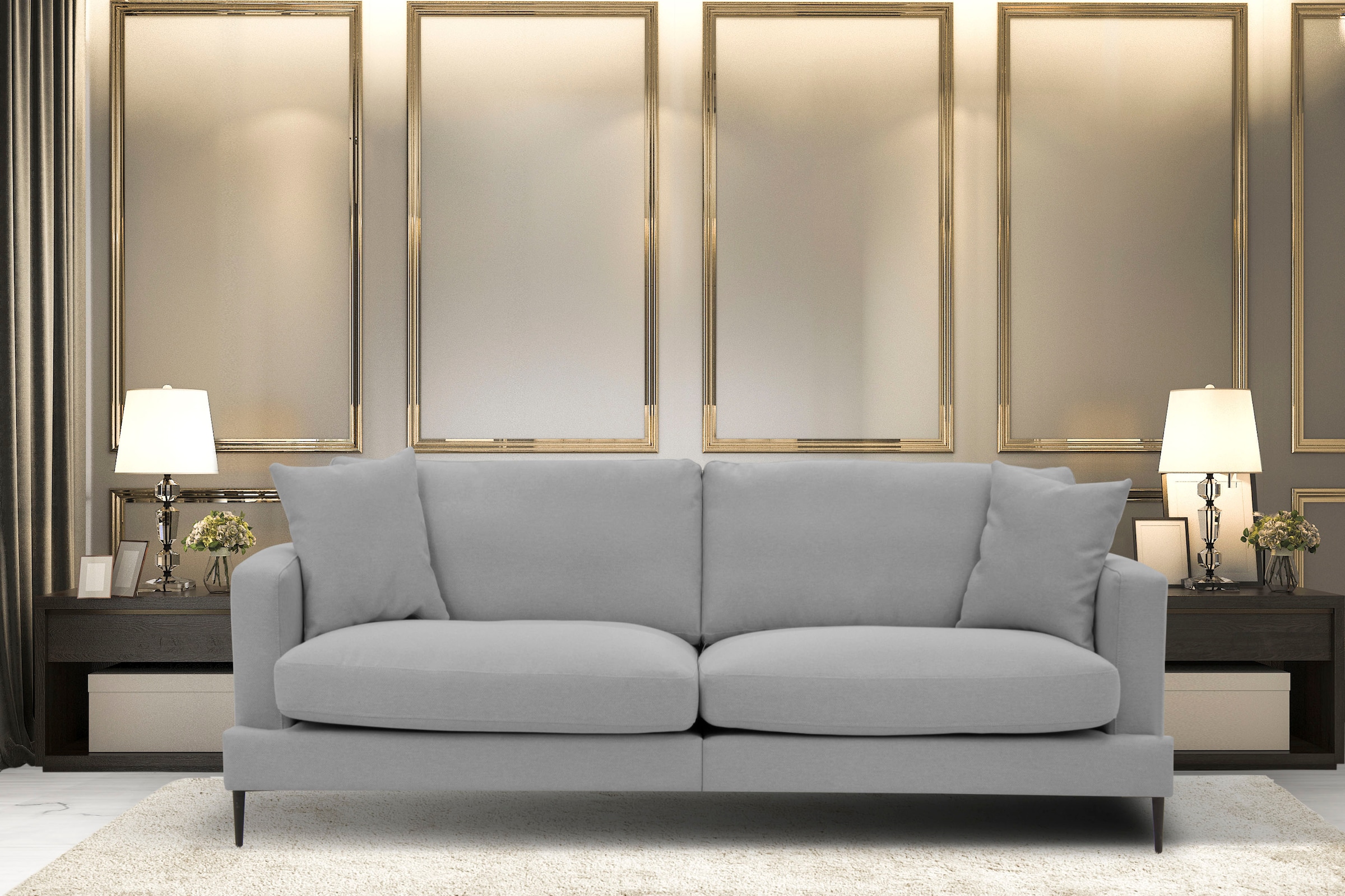 Home affaire 3-Sitzer "Cozy elegantes Designsofa, Maße B/T/H: 211/97/80 cm" günstig online kaufen