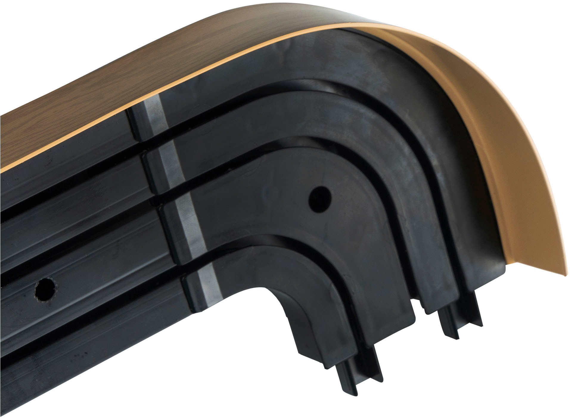 SN DECO GROUP Gardinenschiene »SH3«, 3 läufig-läufig, Fixmaß, mit Blende 5 cm