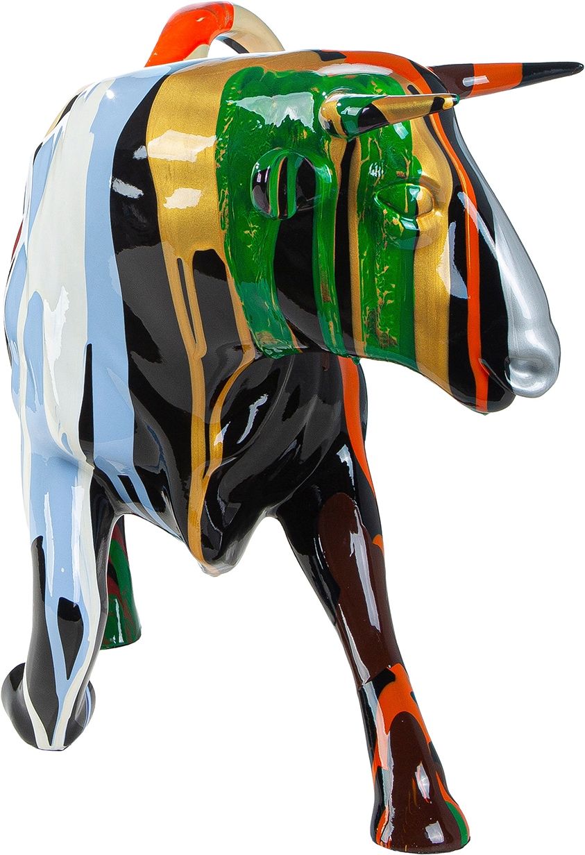 GILDE Skulptur »Figur Stier Colorox mehrfarbig« Tierfigur Kunstfigur Pop-Art-Stil Designobjekt Sammlerfigur