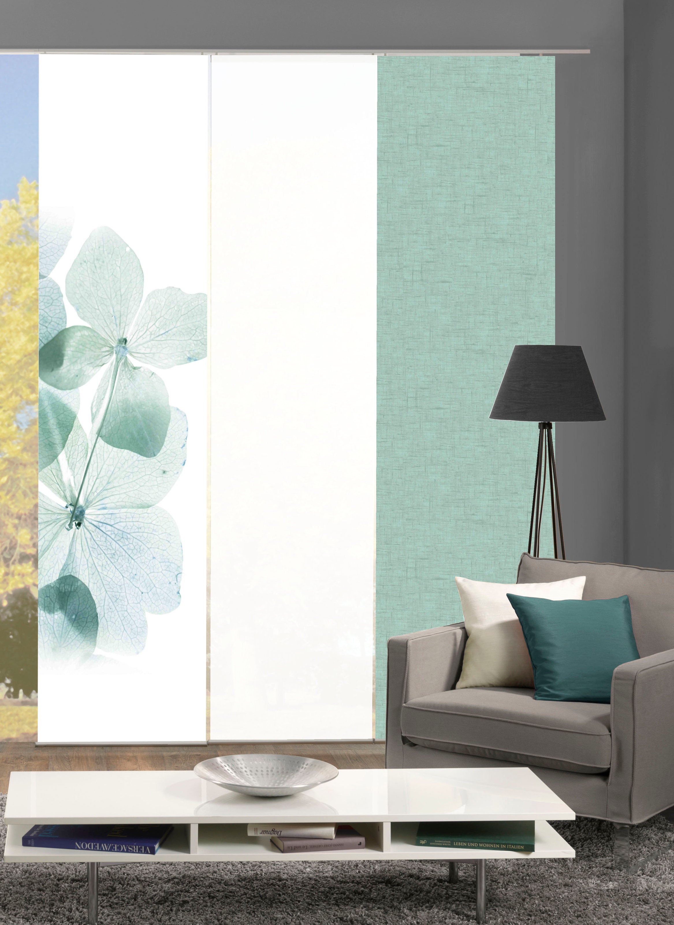 HOME WOHNIDEEN Schiebegardine "BONITA 3er SET" Paneelwagen 3 Stk. tlg. Schi günstig online kaufen