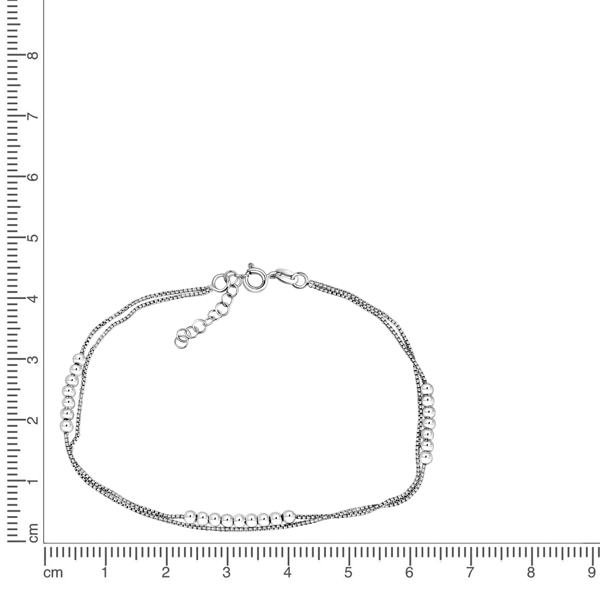 Vivance Fußkette »925/- Sterling Silber rhodiniert 2.rhg.«