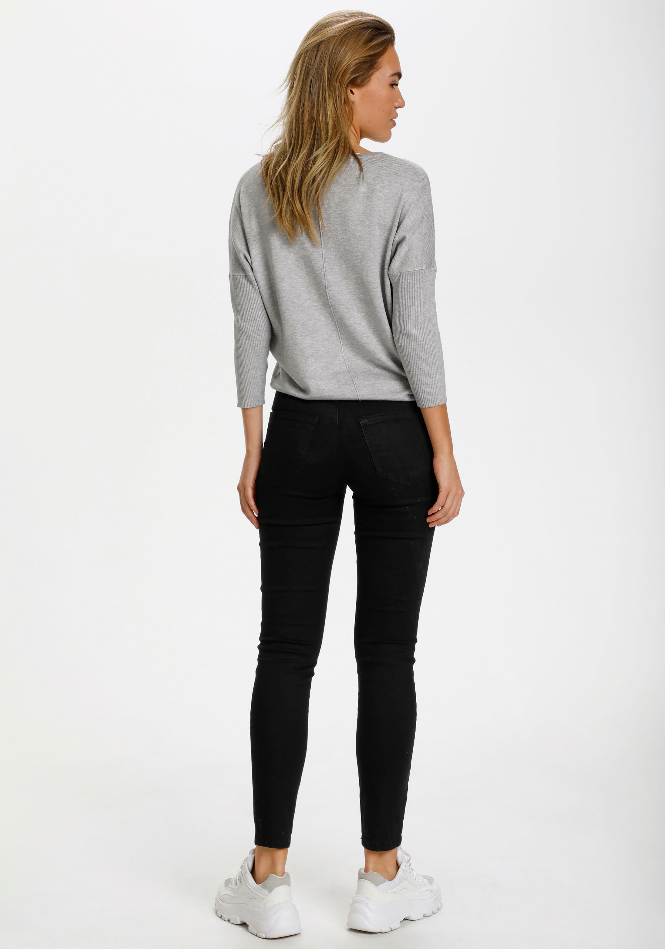 Saint Tropez Rundhalspullover "A2561, MilaSZ R-Neck" Feinstrick mit Viskose günstig online kaufen