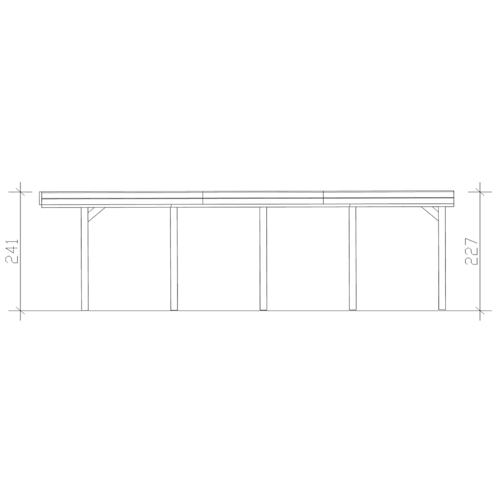 Skanholz Einzelcarport »Friesland«, Fichtenholz, 270 cm, braun