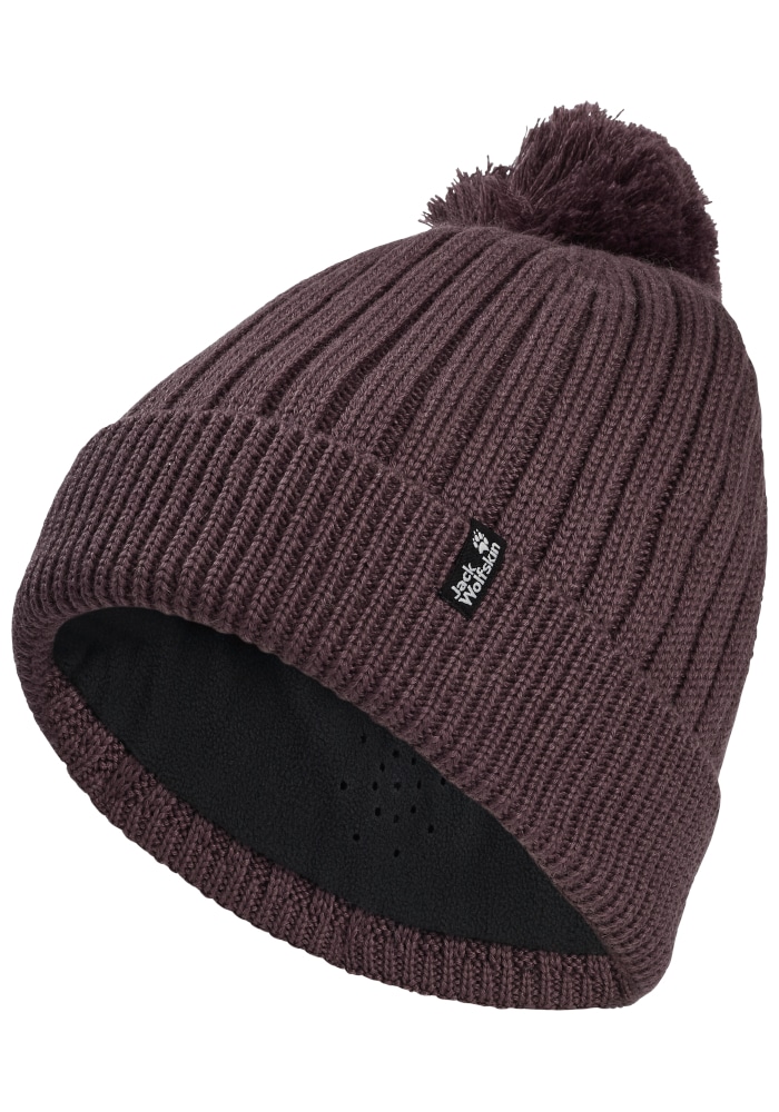 Jack Wolfskin Bommelmütze "POM POM BEANIE" Bommelmütze, warm, winddicht