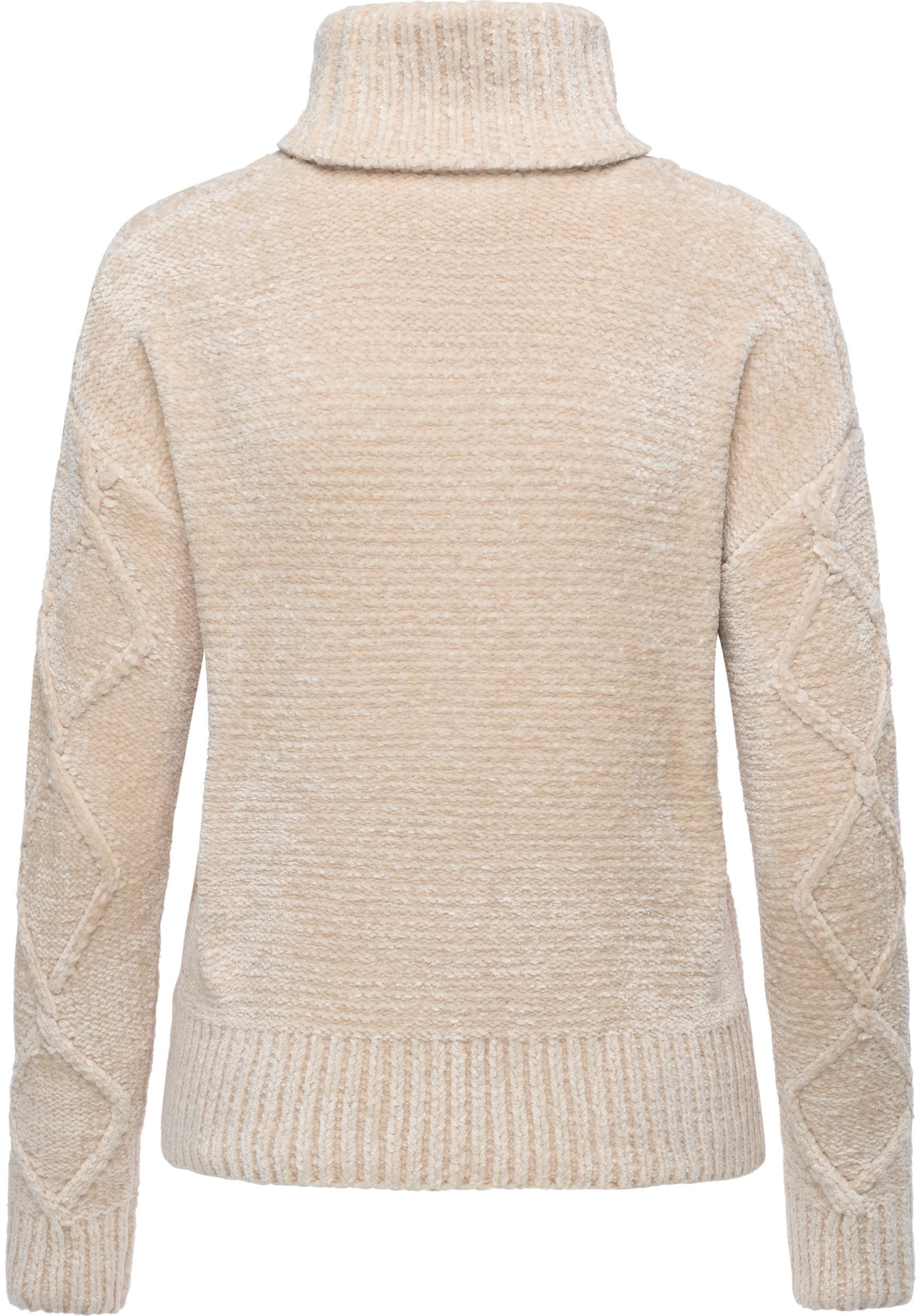 Ragwear Strickpullover »Janna Short«, Gestrickter gemusterter Rollkragenpullover