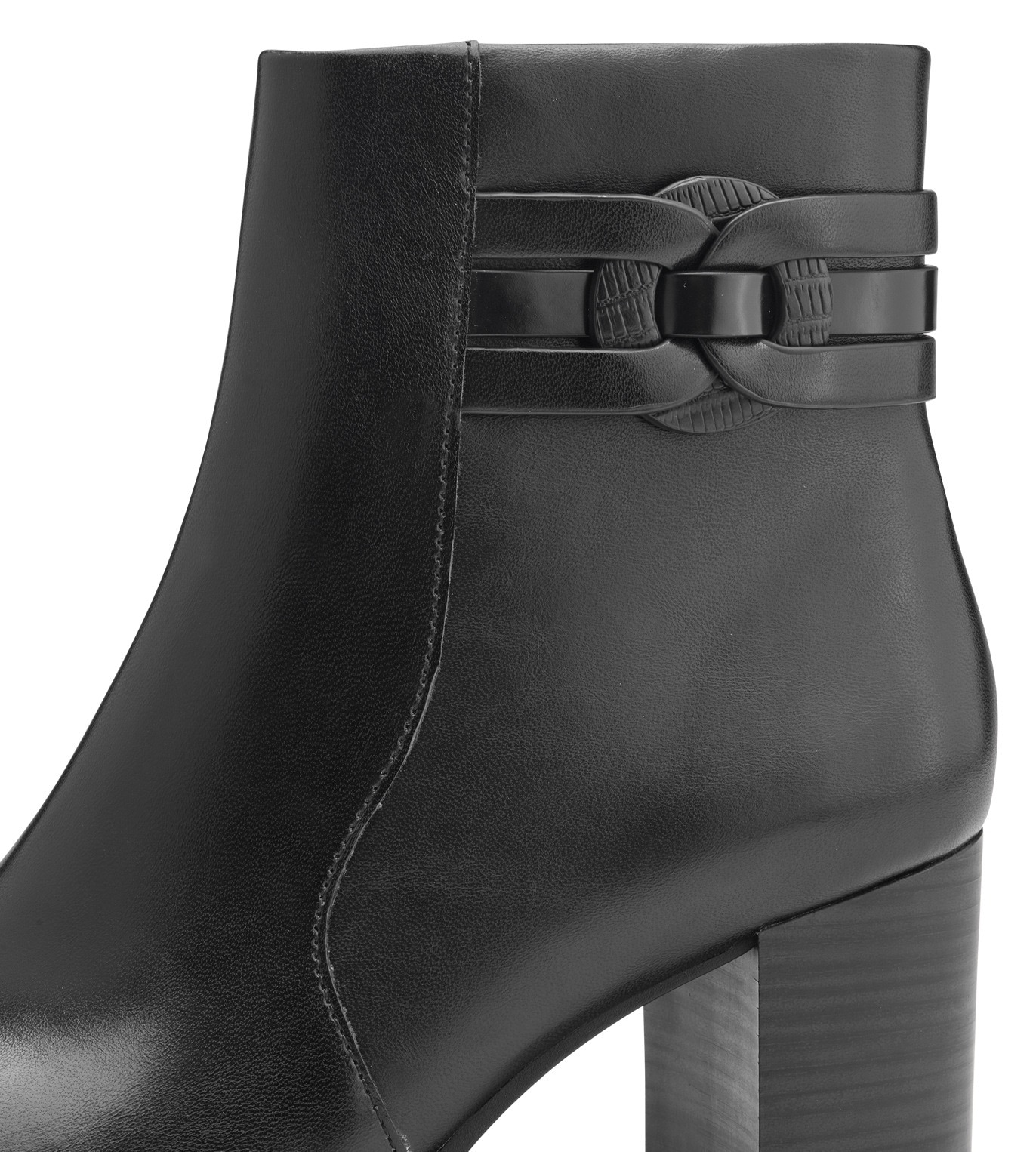 MARCO TOZZI Stiefelette, Blockabsatz, Businessschuh, Ankleboots mit Schmuck-Zierriegel