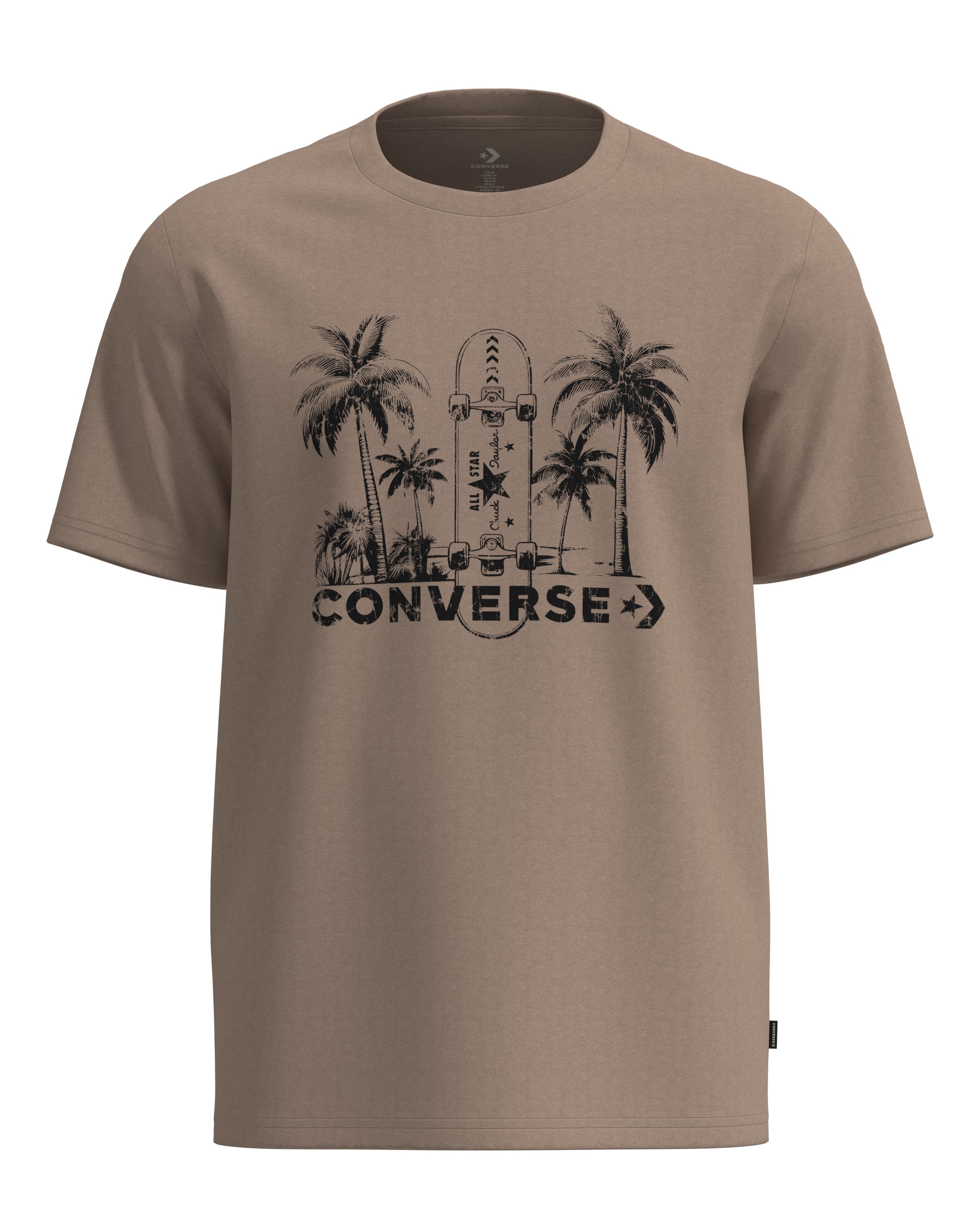 Converse T-Shirt Kurzarm, für Erwachsene, in den Größen S bis XXL, aus Baumwolle