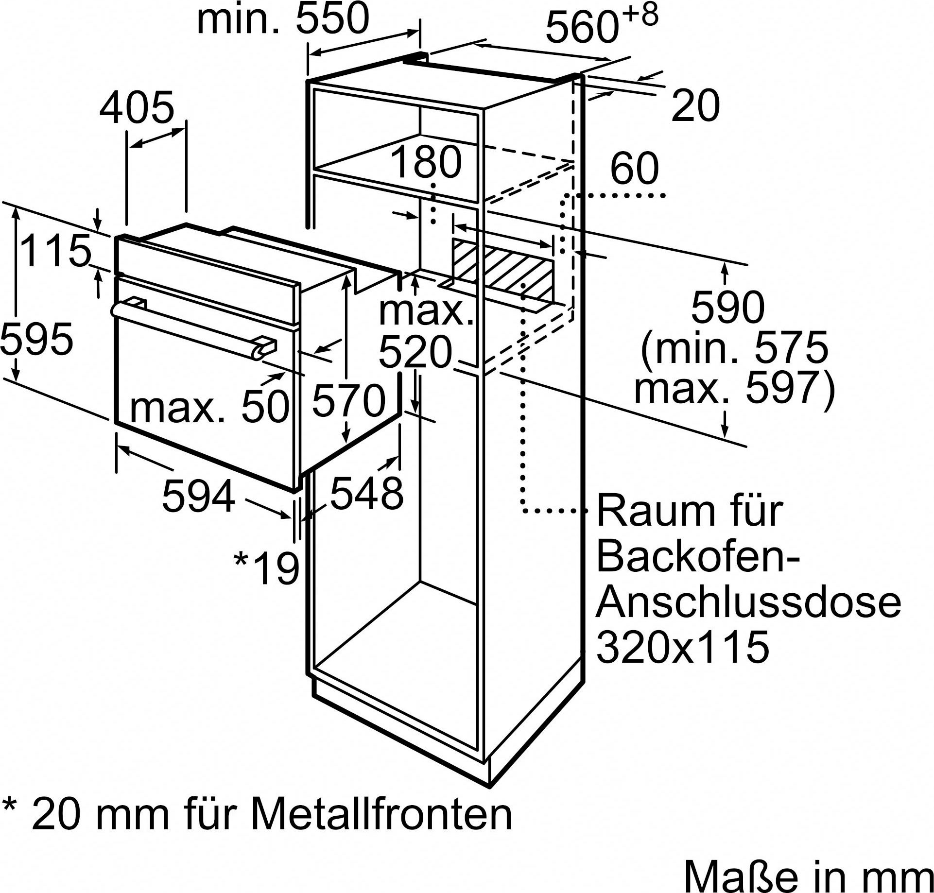 SIEMENS Backofen-Set iQ100 »HB113FBS1«, mit Teleskopauszug nachrüstbar