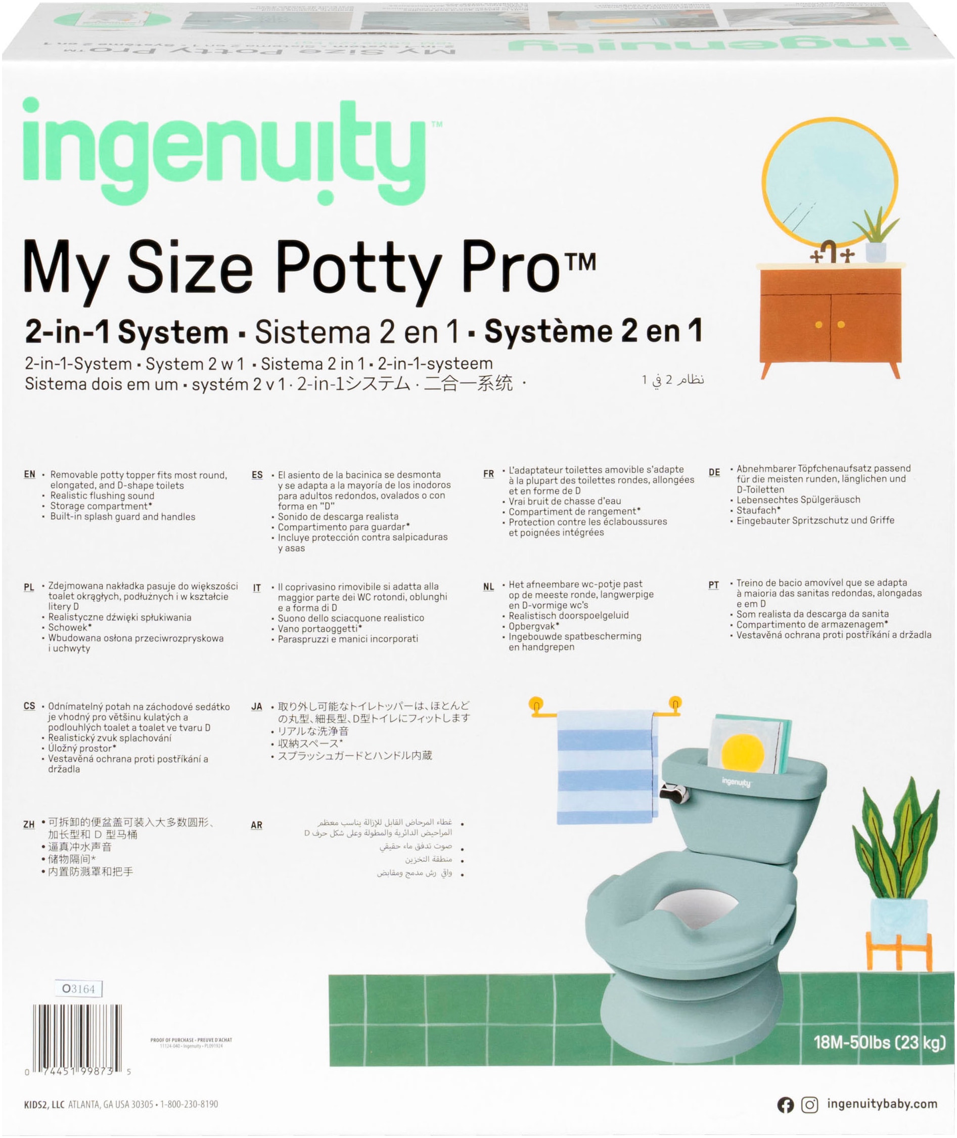 ingenuity Toilettentrainer »My Size Potty Pro™ - Weiß«
