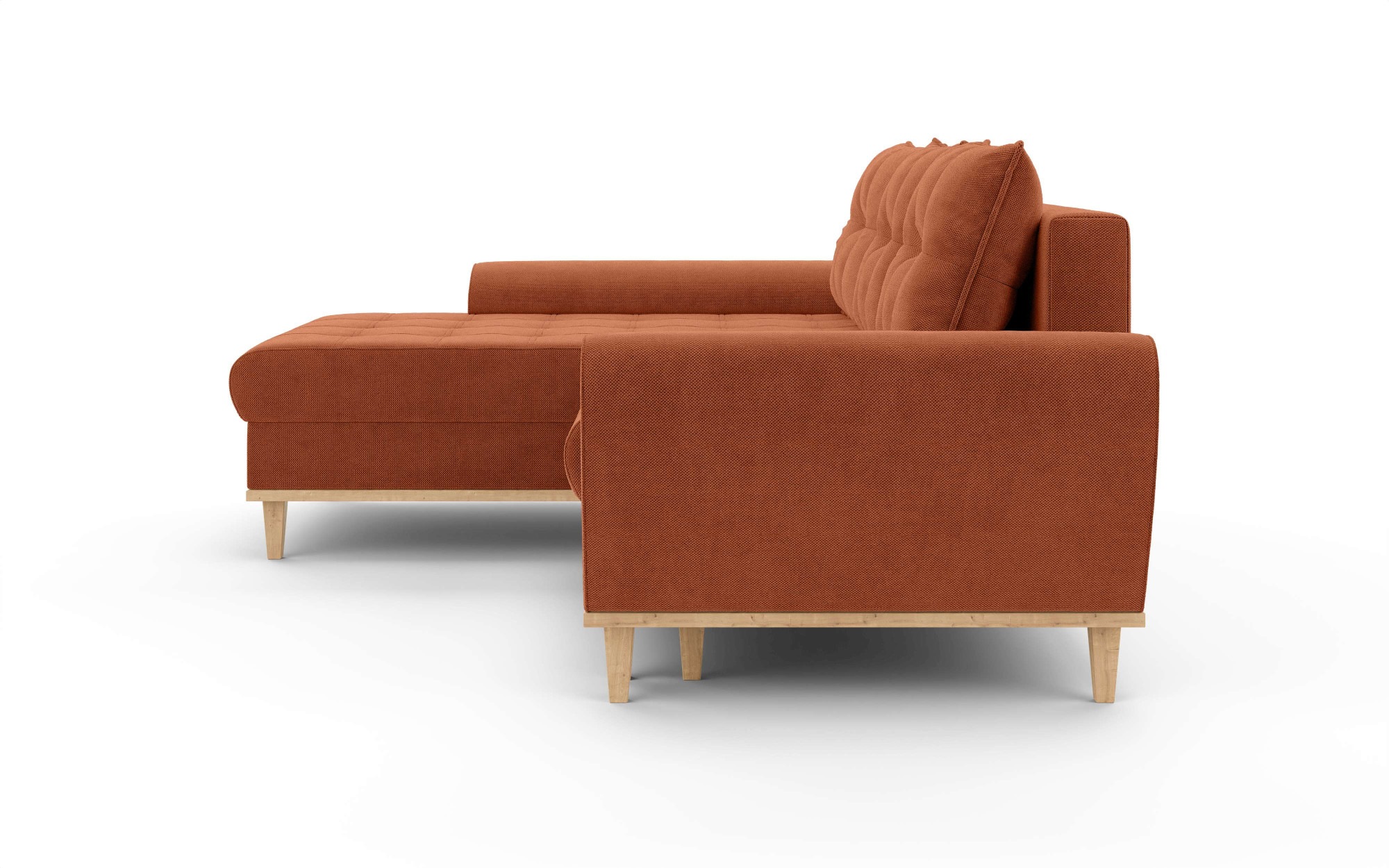 Home affaire Ecksofa »Ahrdorf mit Bettfunktion und Bettkasten, Maße: B/H/T 268/86/175 cm«, L-Form mit 3 Rückenkissen und moderne gerundete Armlehnen