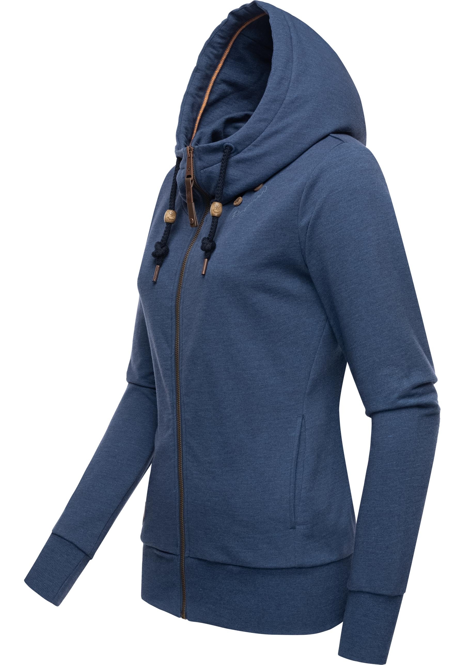 Ragwear Kapuzensweatjacke »Paya Intl.« sportlicher Damen Kapuzensweater mit Kordeln