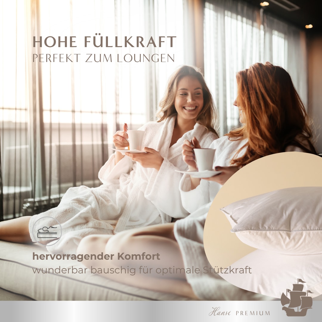 Hanse mit Kogge Kopfkissen »Hanse Premium Loungekissen, Luxuskissen, Made in Germany, 80x80 cm« Füllung: 100% Polyester 1 Stk. tlg. Kissen 80x80cm