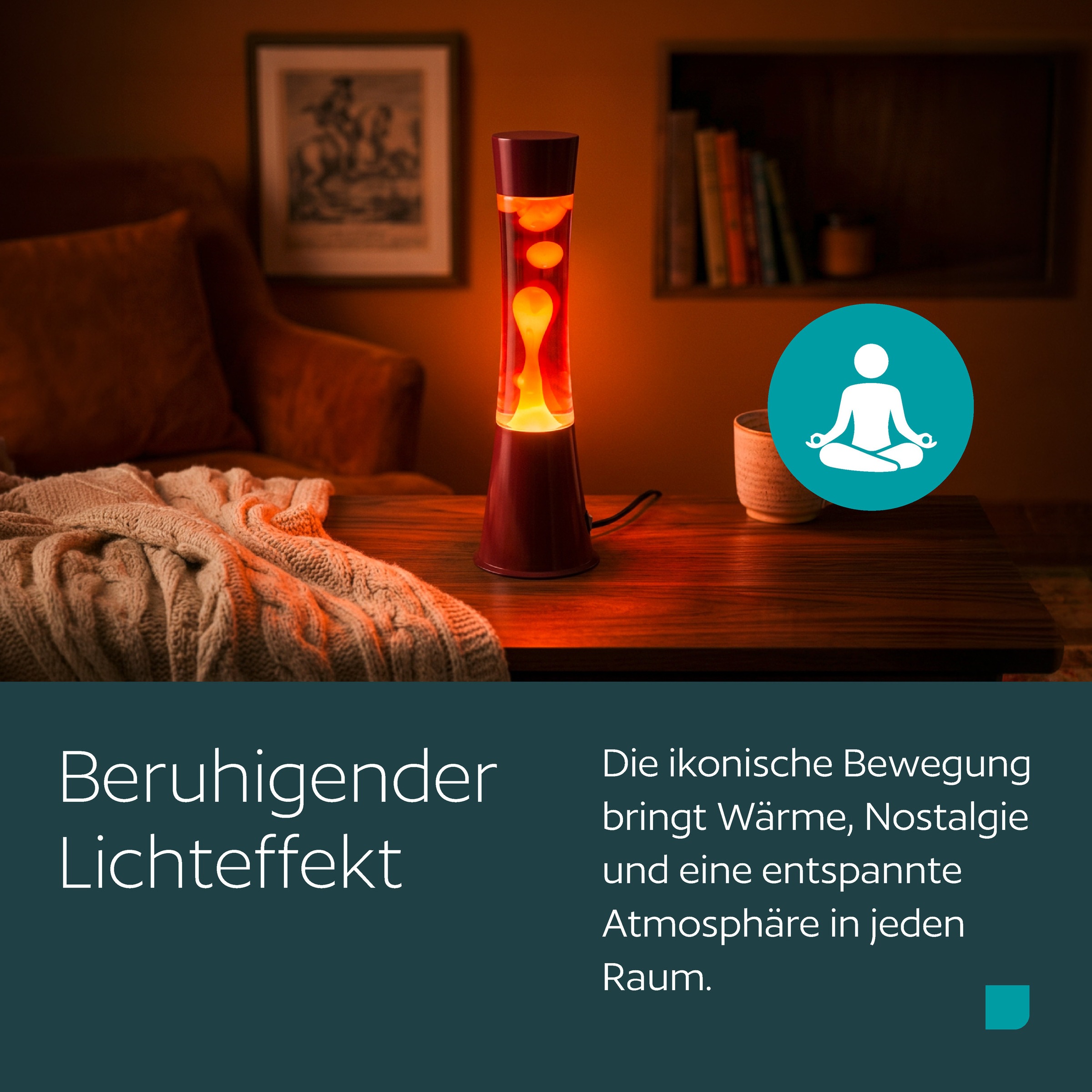 EGLO LED Tischleuchte »LAVA« LED-Modul 1 Stk. LED Lavalampe Lava, Deko Lampe Wassersäule, Retro Lavaleuchte