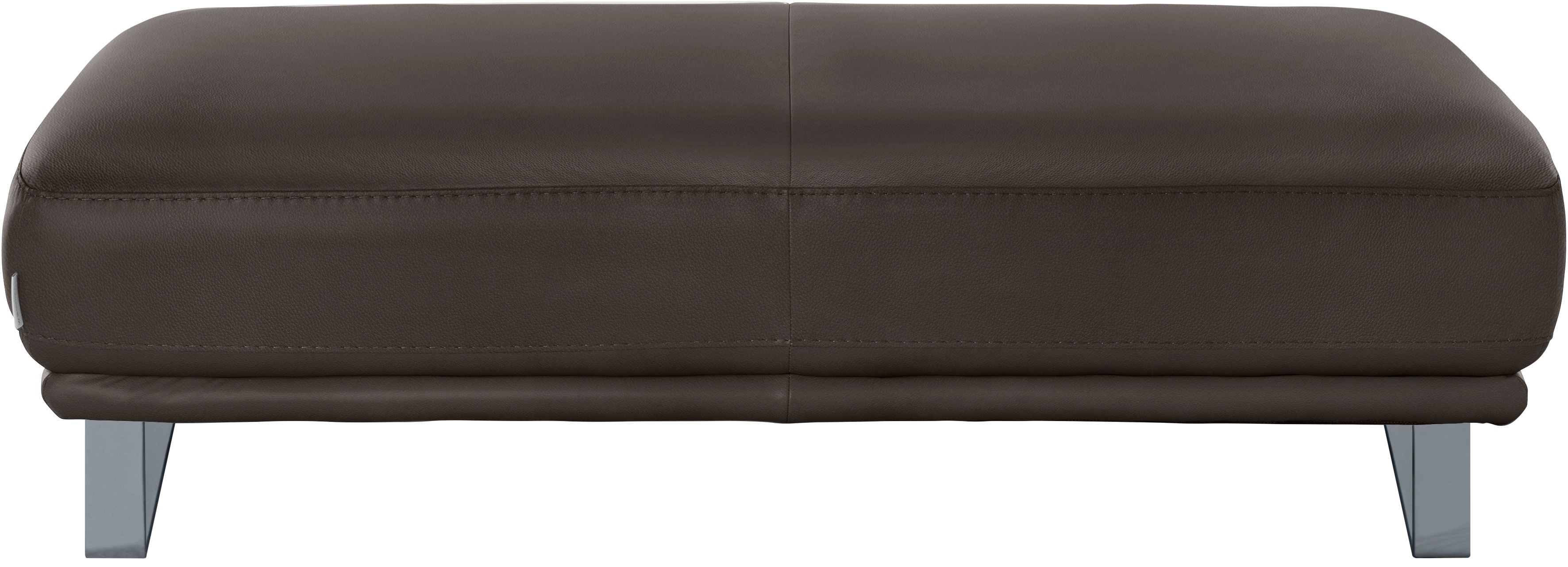 Thumbnail - W.SCHILLIG Hocker "montanaa", mit Metallkufen in Silber matt, Breite 141 cm