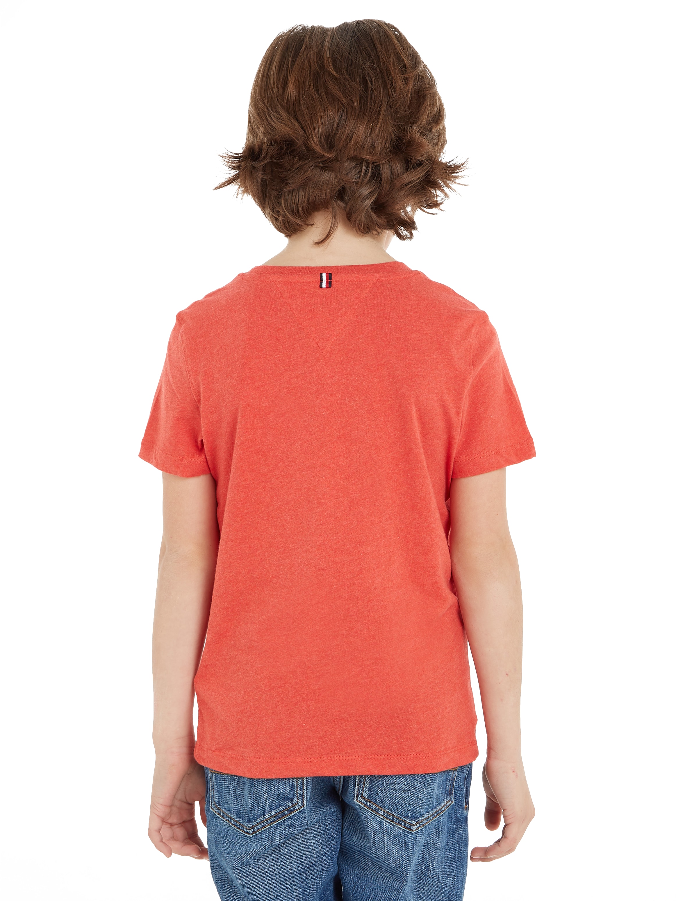 Tommy Hilfiger Rundhalsshirt »BOYS BASIC CN KNIT S/S« mit Tommy Hilfiger Logo-Flag