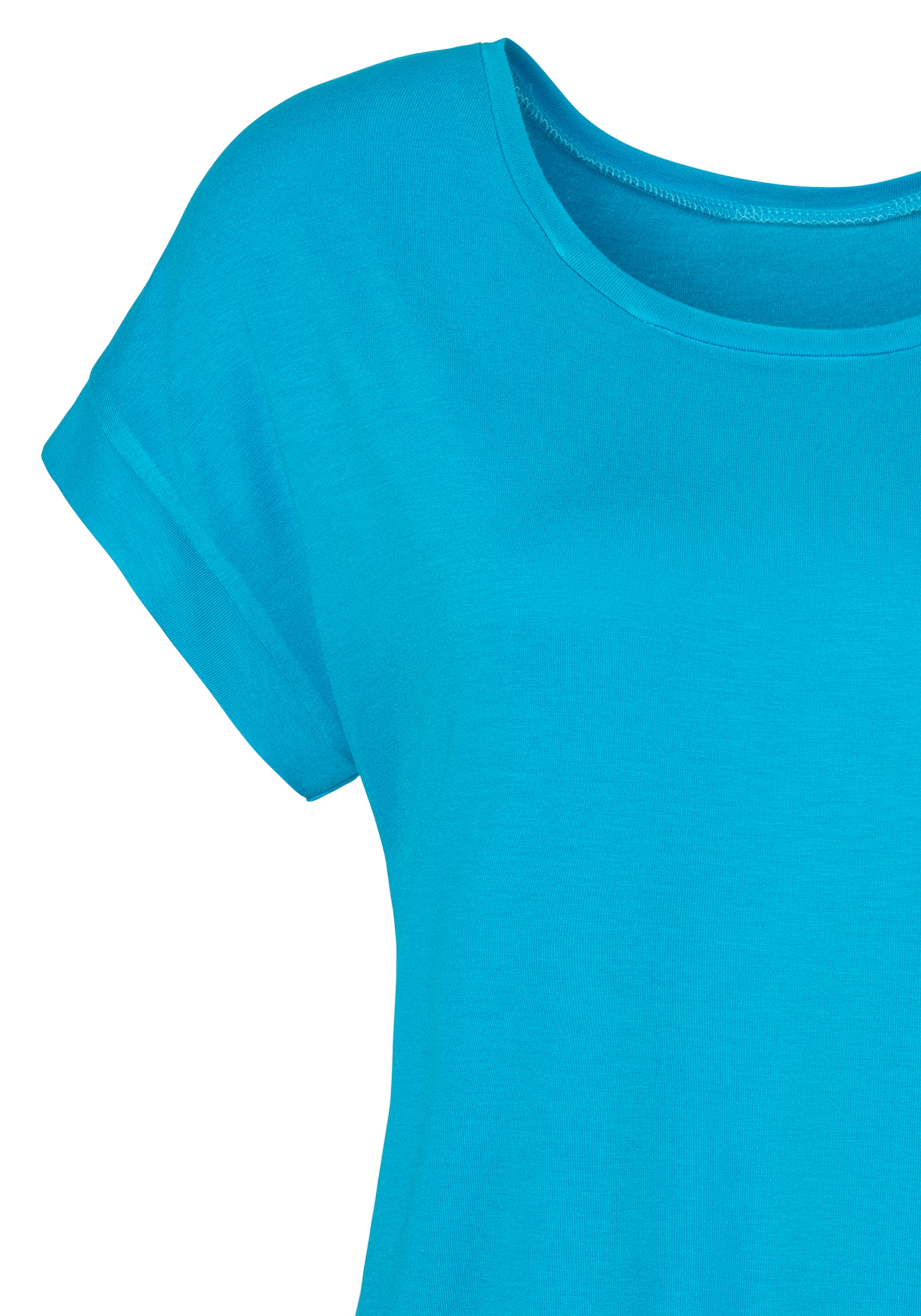 Vivance Kurzarmshirt »mit Gummizug im Bund«, (2er-Pack), aus weichem Viskose-Stretch