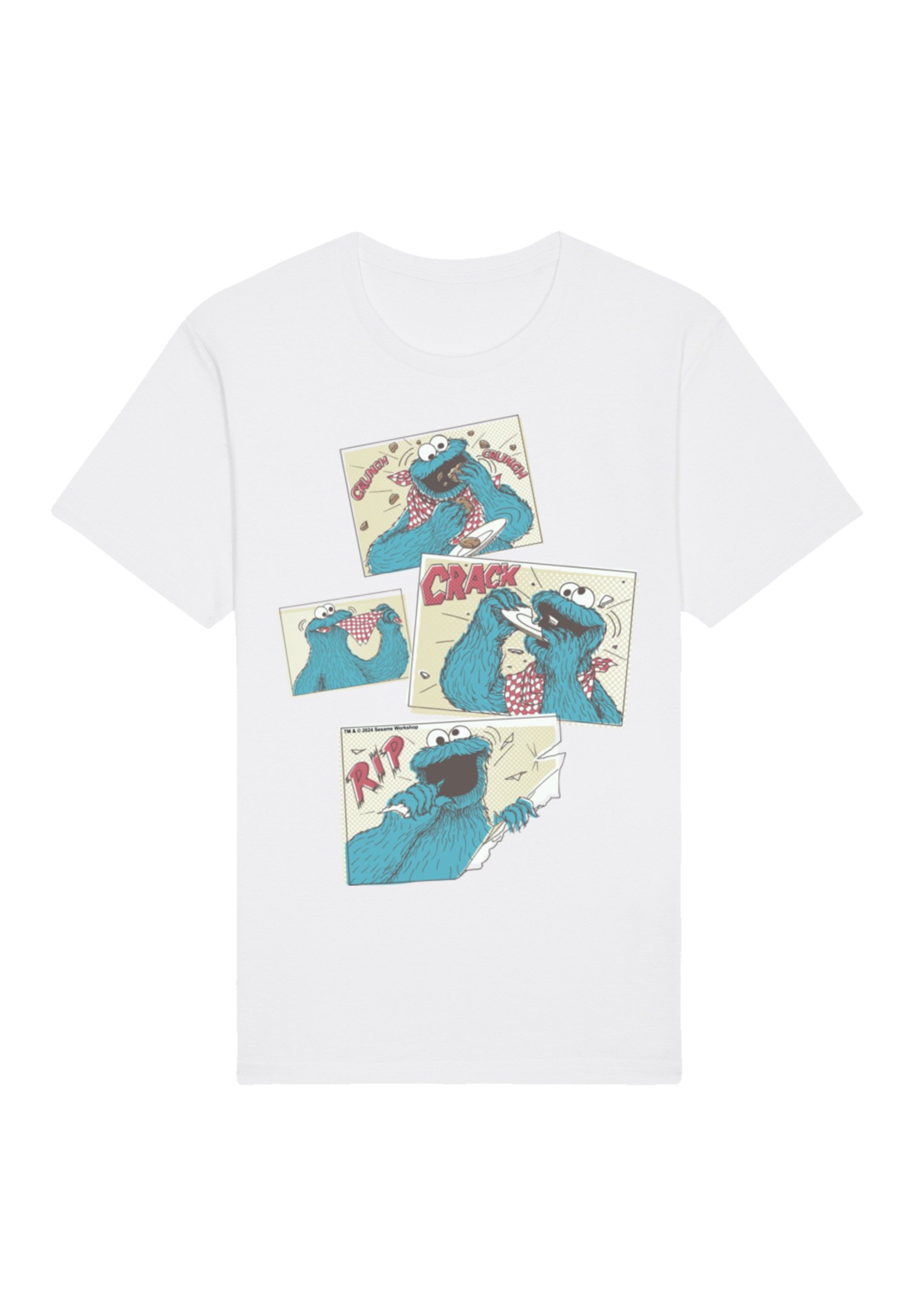 F4NT4STIC T-Shirt "Sesamstraße Cookie Monster Crunch Crack Rip", Premium Qu günstig online kaufen