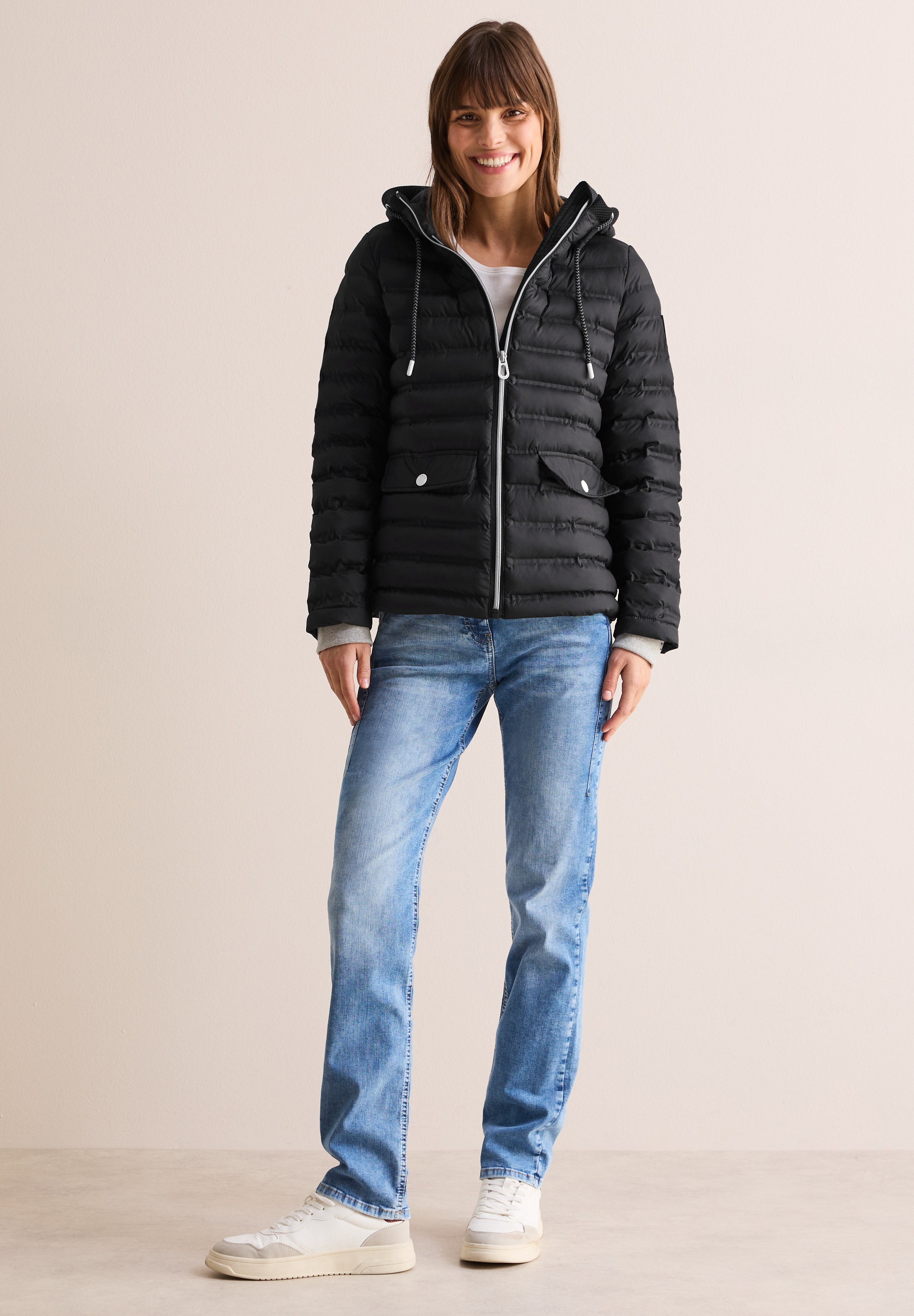 Cecil Steppjacke, mit Kapuze, mit Kapuze mit Tunnelzugband