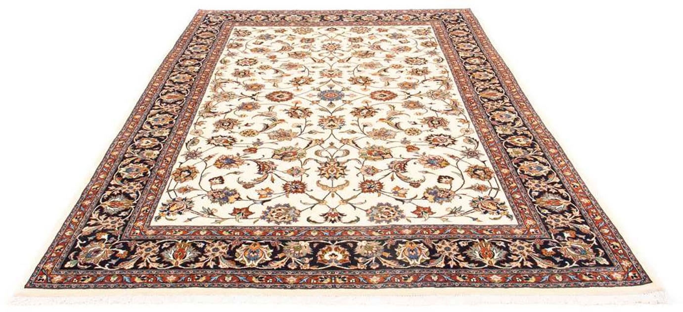 Wollteppich »Kaschmar Blumenmuster Beige 298 x 200 cm«, rechteckig, 10 mm Höhe, Unikat...