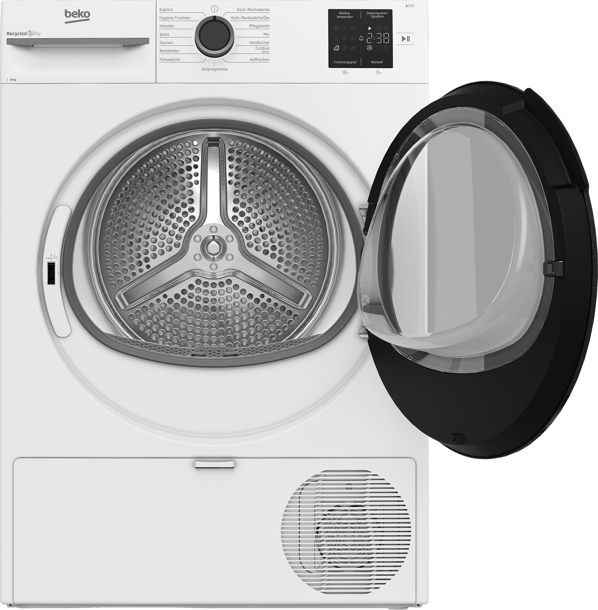 BEKO Wärmepumpentrockner "BMO3T382CW", Energieeffizienz: C (A-G), weiß, B:59,8cm H:84,6cm T:60,7cm, Trockner, AquaWave Schontrommel für besonders schonendes Trocknen 3