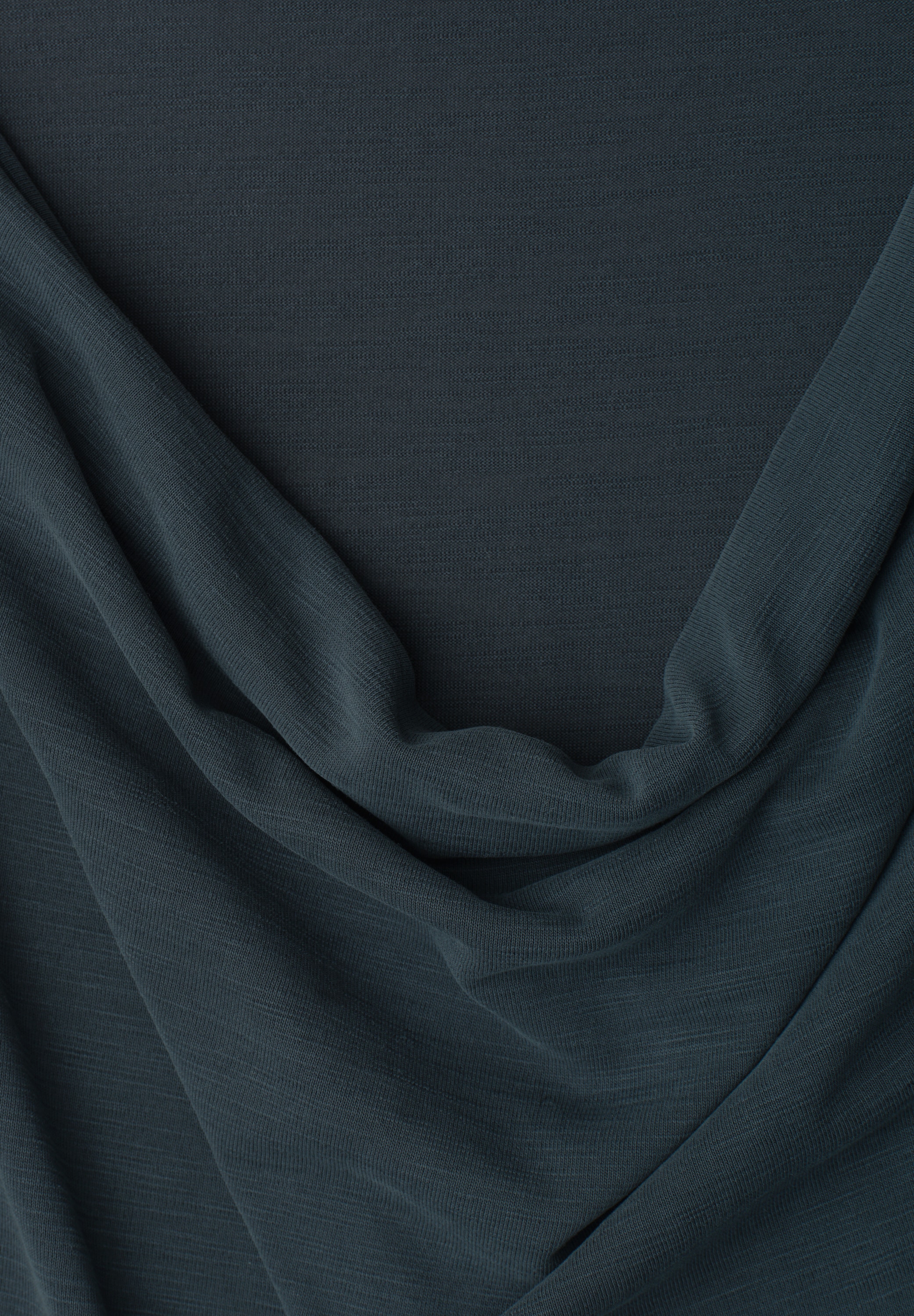 STREET ONE Kurzarmshirt Sommershirt mit Wasserfall-Front und im Silk-Look